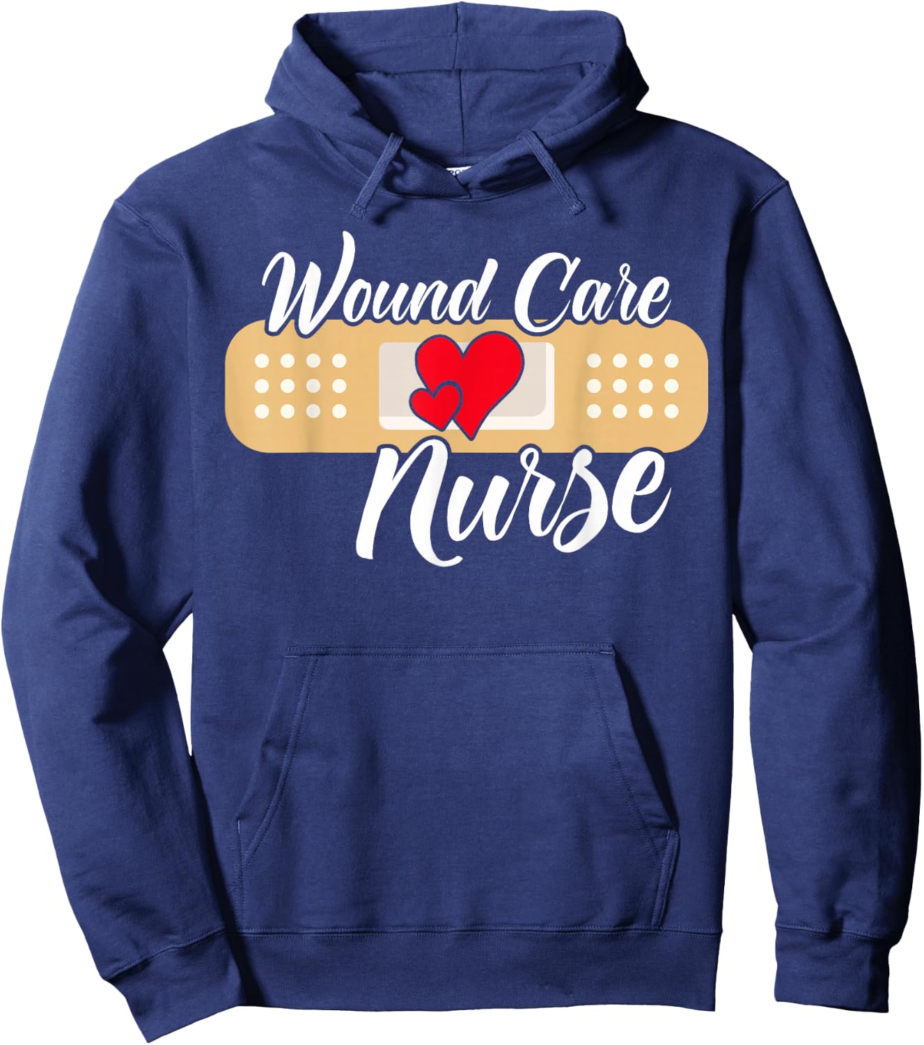 Cute Wound Care Nurse Heart Hoodie - Hoodie | Navy