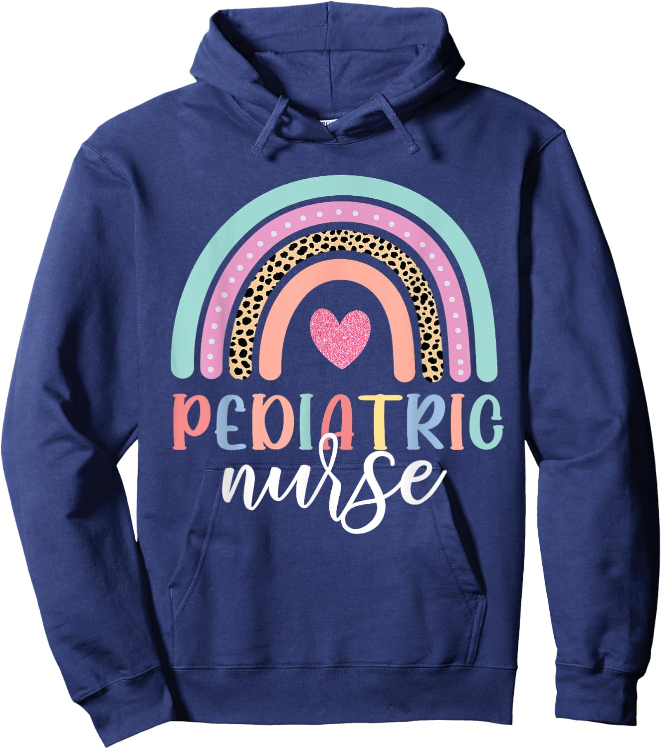 Cute Pediatric Nure Peds Nurse Nursing School Team Rainbow Hoodie - Hoodie | Navy