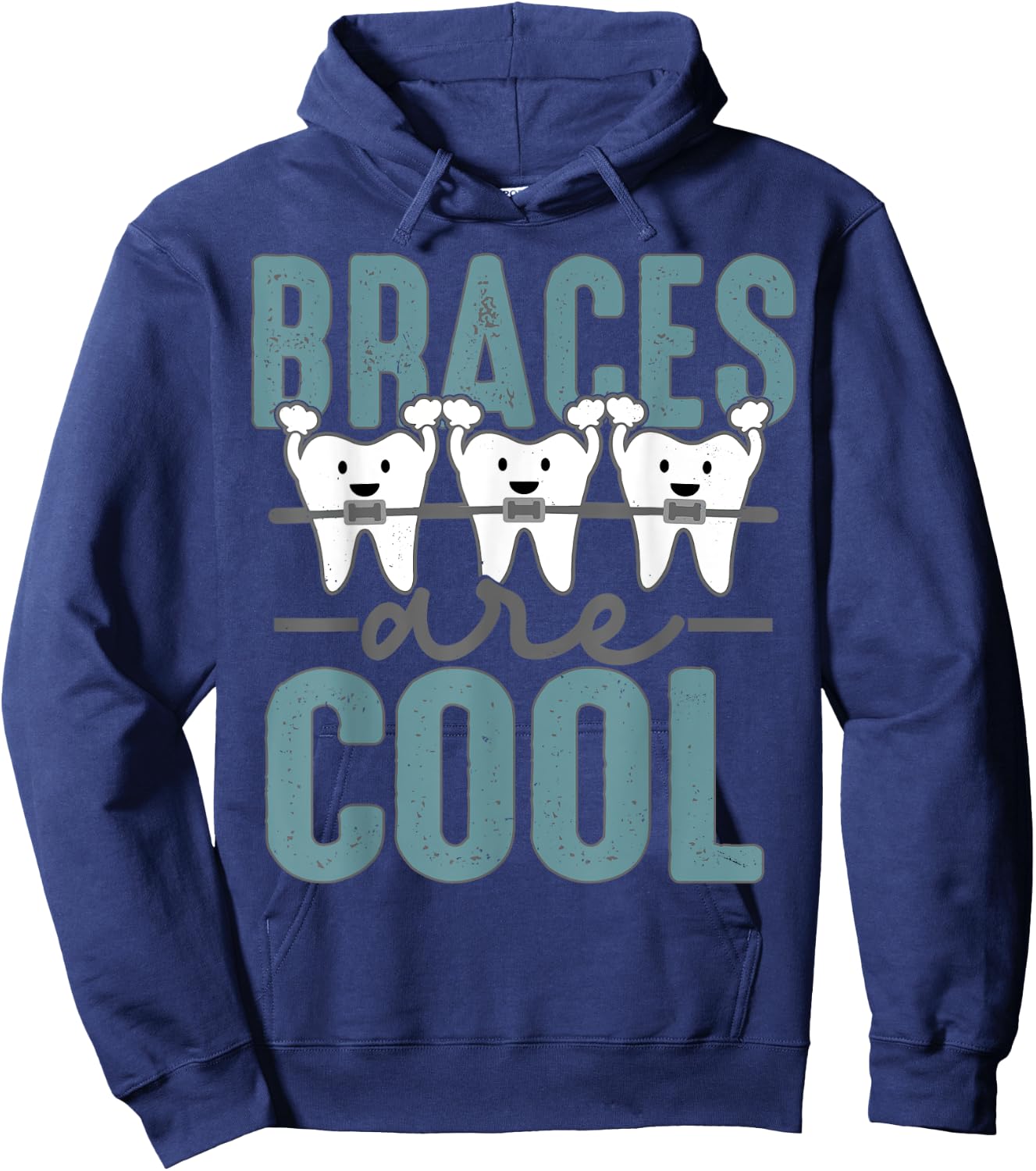 Braces Are Cool Orthodontist Orthodontics Shirt Gift Hoodie - Hoodie | Navy