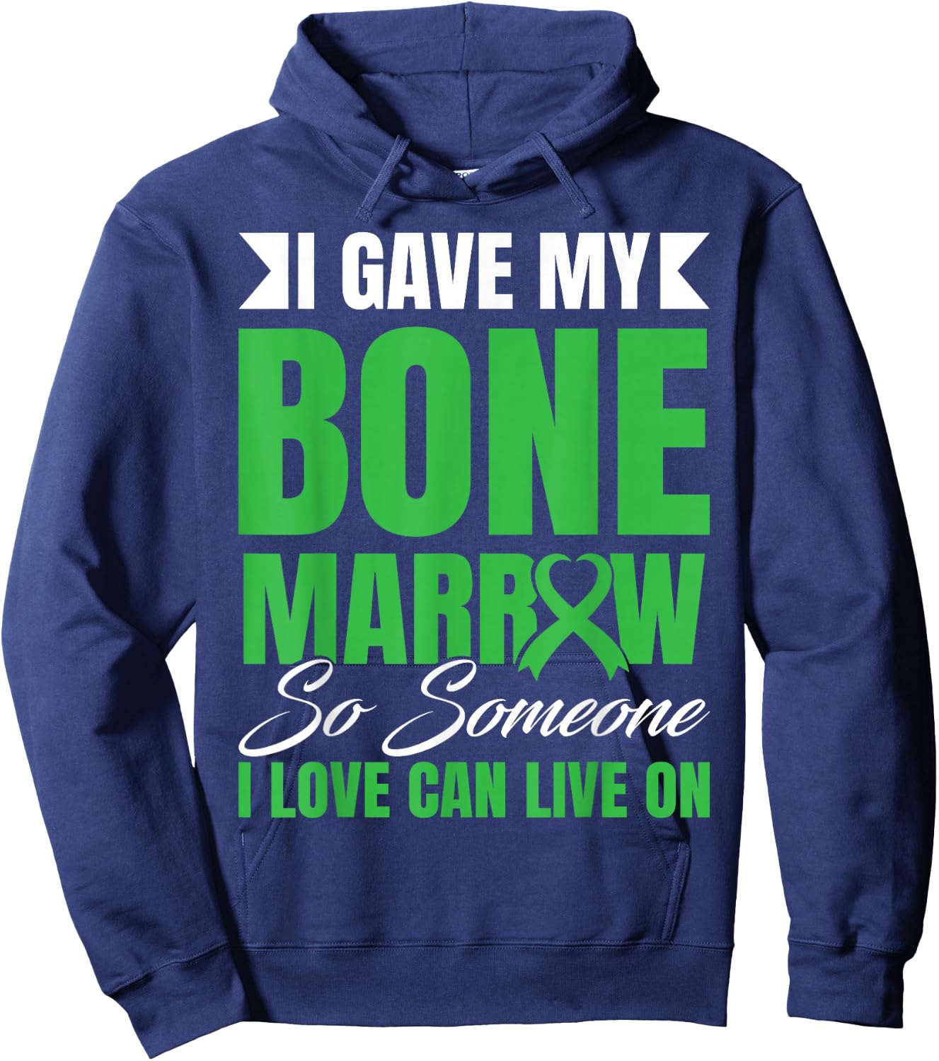 Bone Marrow Transplant Warrior Bone Marrow Cancer Donation Hoodie - Hoodie | Navy