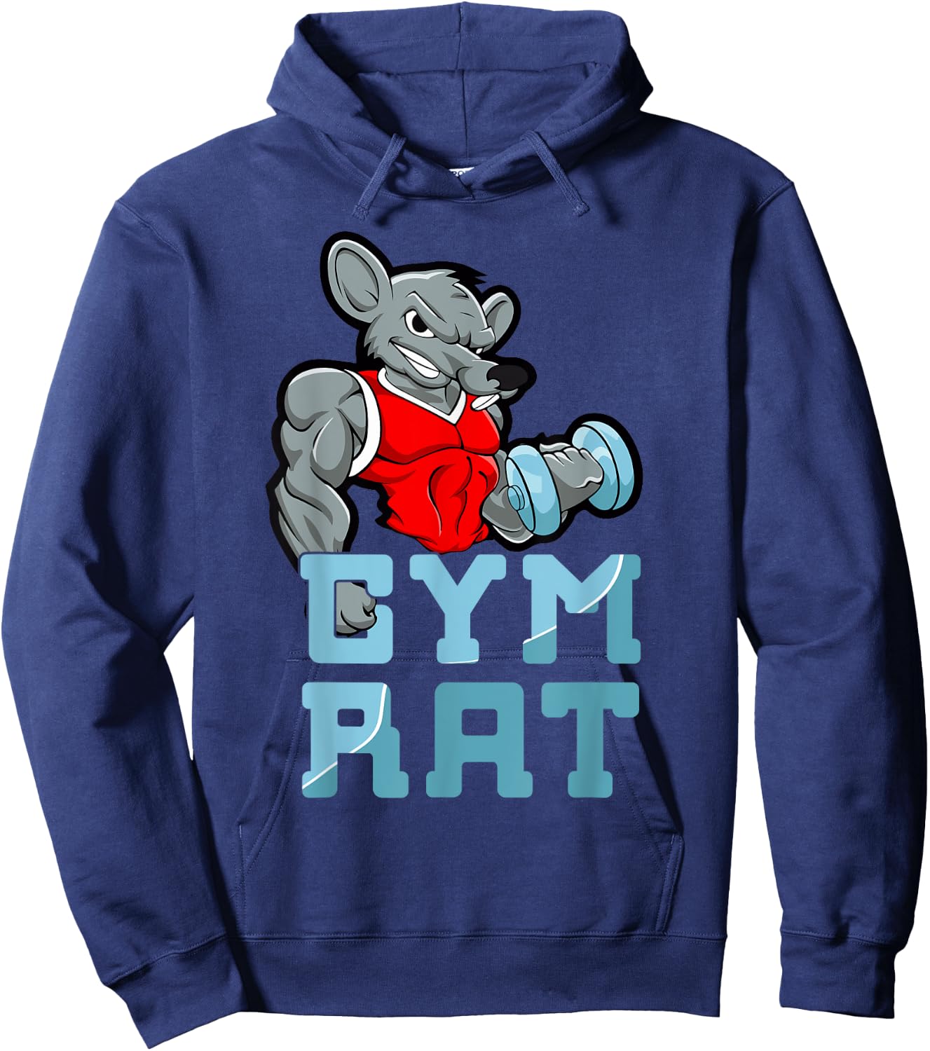 Gym Rat Fitness Bodybuilding Exercise Muscles Sport Hoodie - Hoodie | Navy