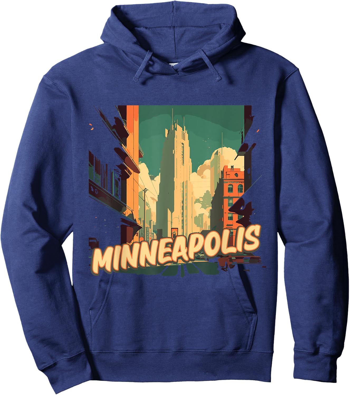 Minneapolis Retro Twin Cities Vintage US Cities Traveling Hoodie - Hoodie | Navy