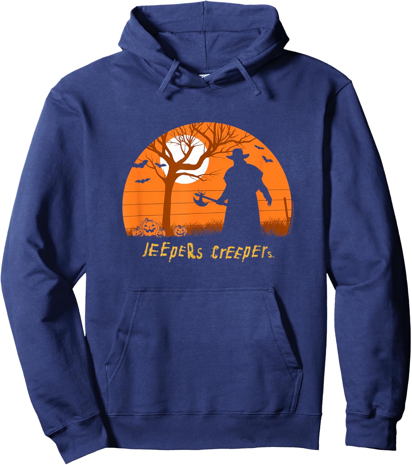 Jeepers Creepers Halloween Midnight Haunting Silhouette Hoodie - Hoodie | Navy
