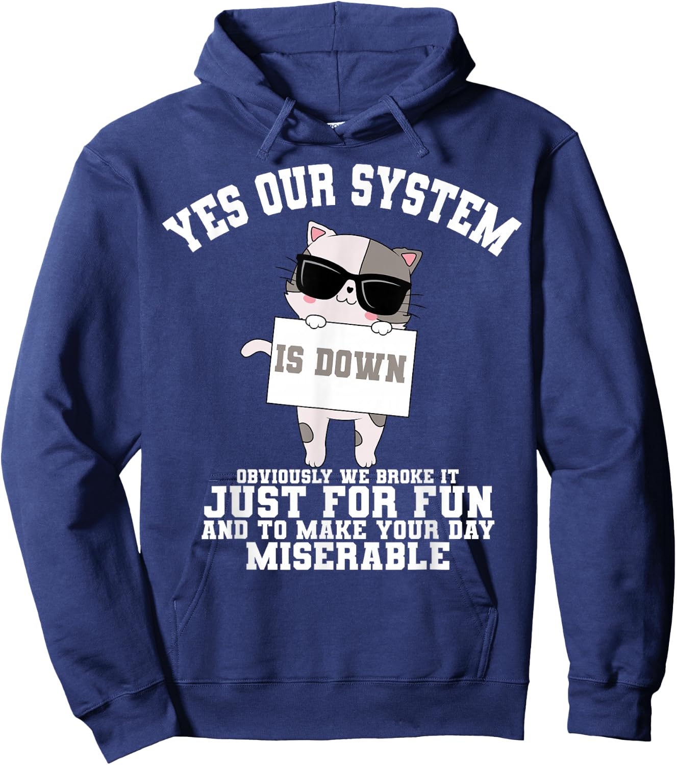 Tech Support Help Desk Information Technology Call Center Hoodie - Hoodie | Navy