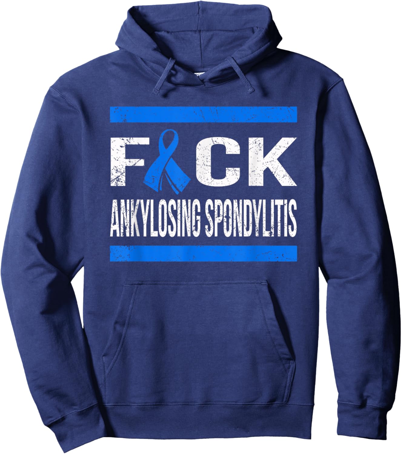 Support Ankylosing Spondylitis Awareness t Shirt Hoodie - Hoodie | Navy