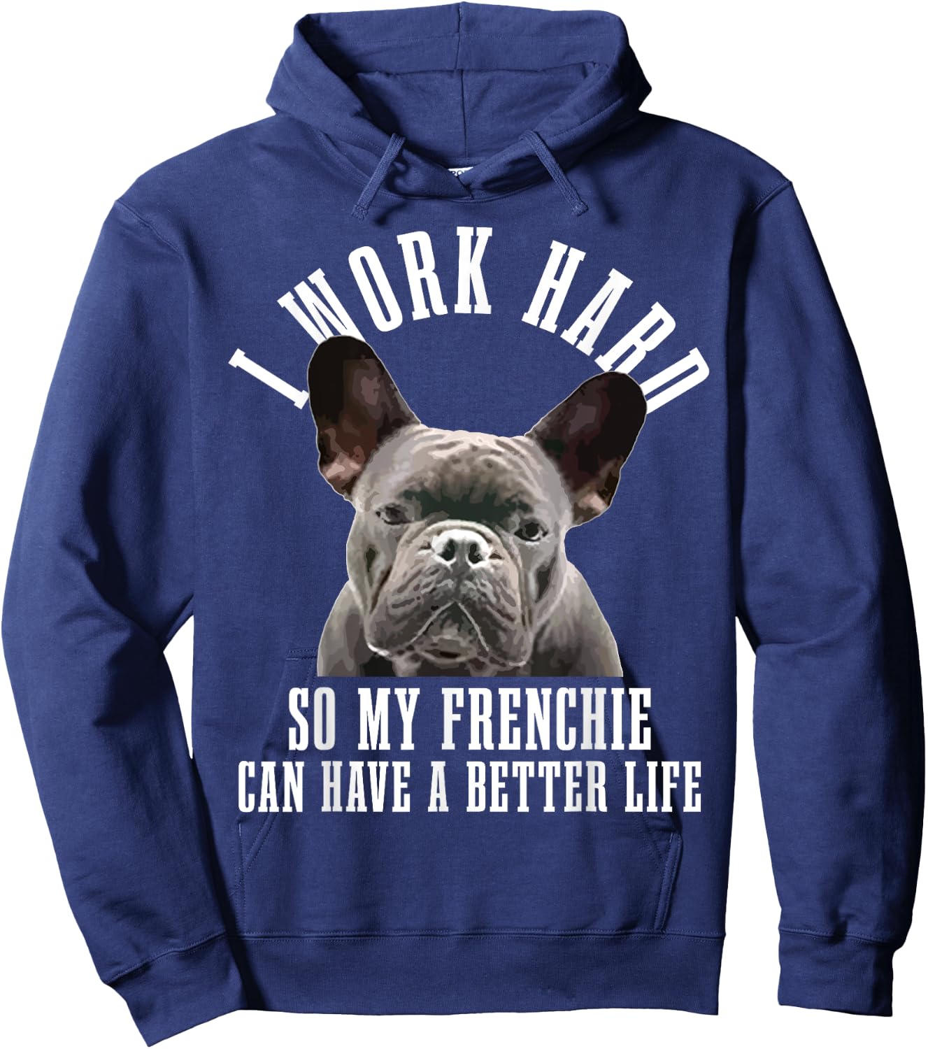 Frenchie Mom Dog Dad Funny French Bulldog Men Women Hoodie - Hoodie | Navy