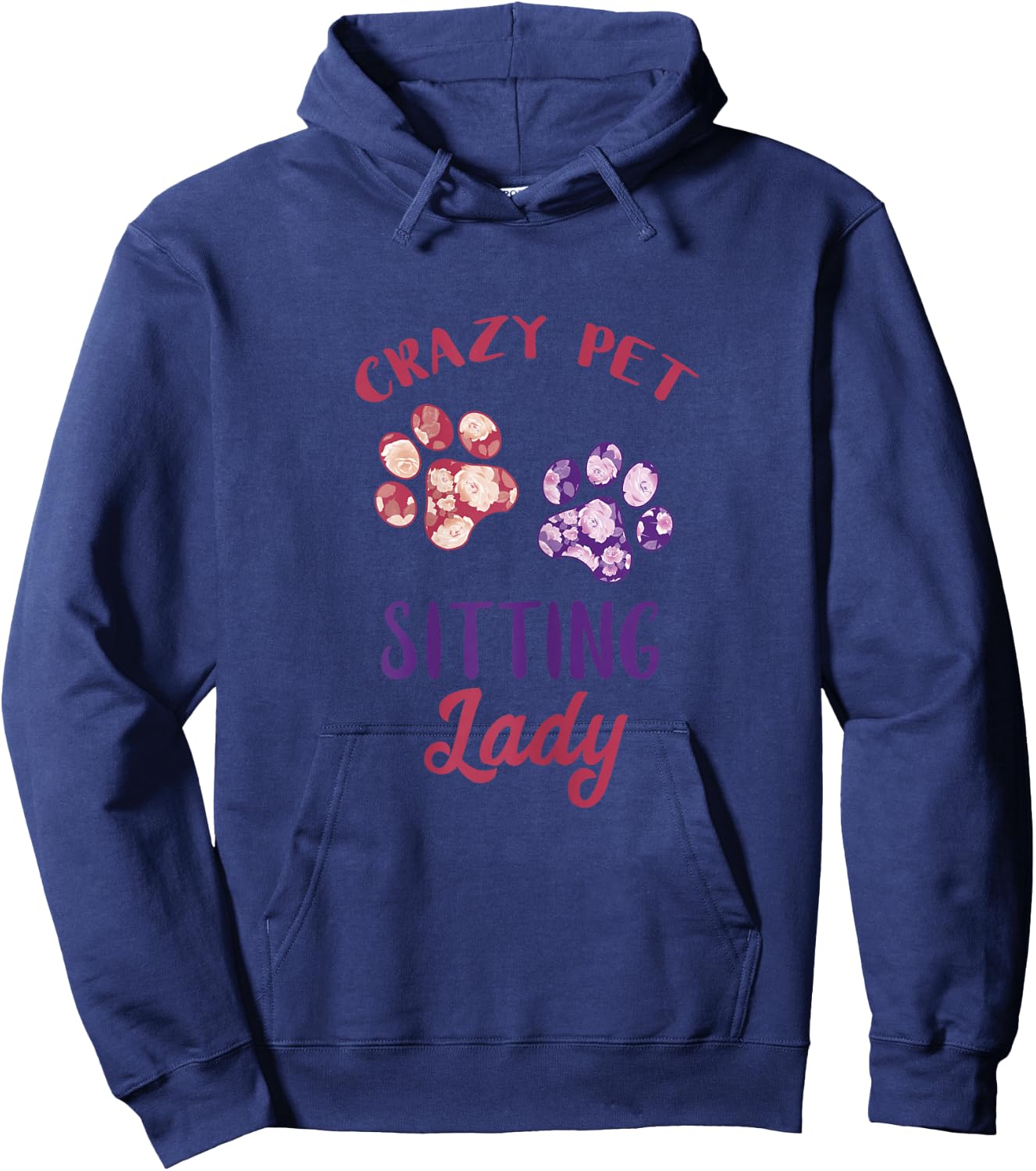 Pet Sitting Lady Dog Paw Dog Sitter Pet Watcher Pet Sitter Hoodie - Hoodie | Navy