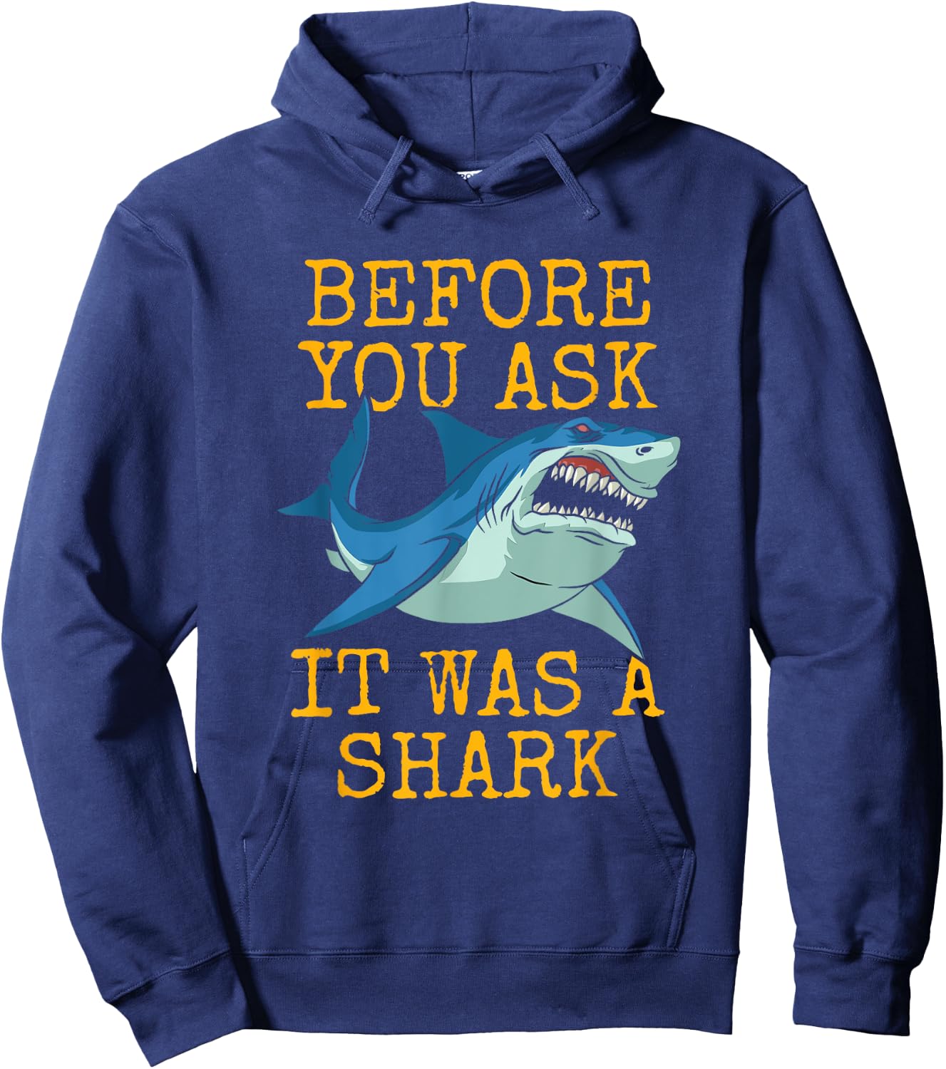 It Was A Shark Funny Amputee One Legged Arm Leg Amputee Hoodie - Hoodie | Navy