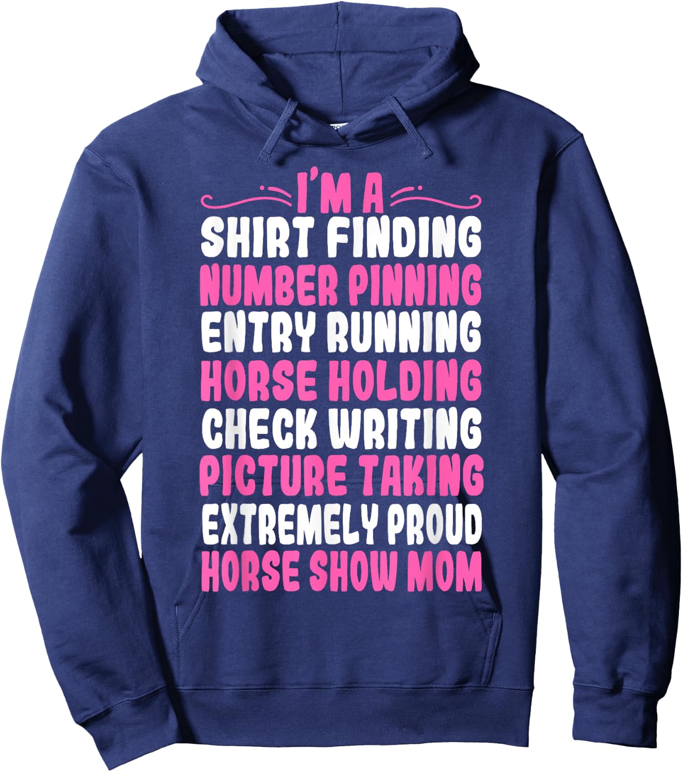 Horse Show Mom Equestrian Showjumping Mother's Day Hoodie - Hoodie | Navy
