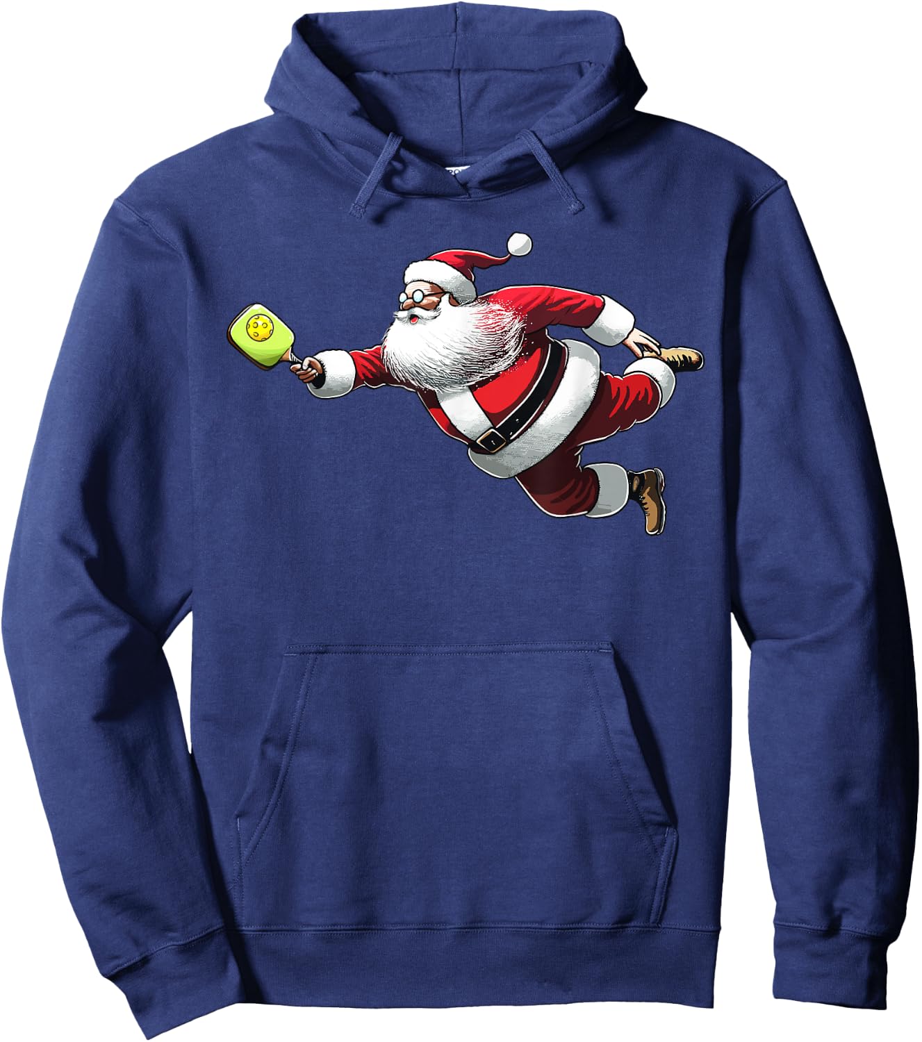 Funny Pickleball Lover Christmas Santa Claus Men Women Hoodie - Hoodie | Navy