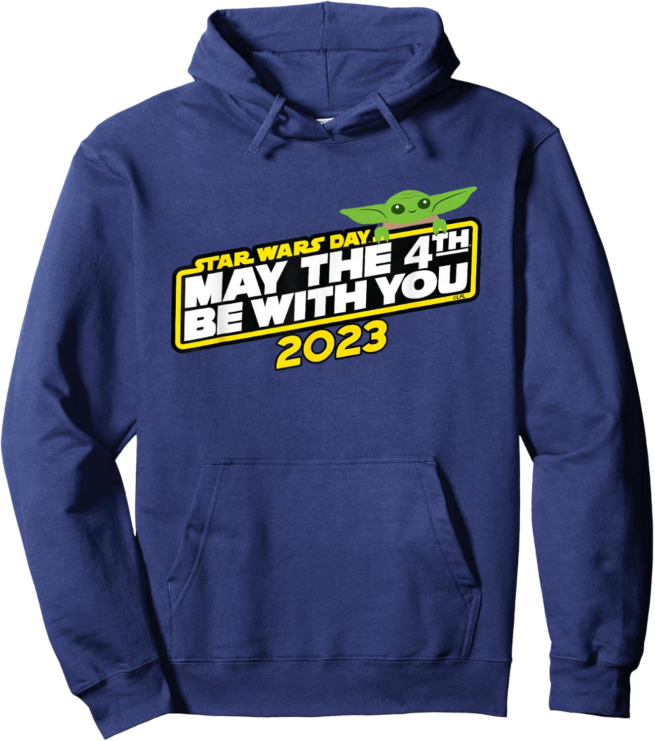 Star Wars Day May the 4th Be With You 2023 Logo Grogu Hoodie - Hoodie | Navy