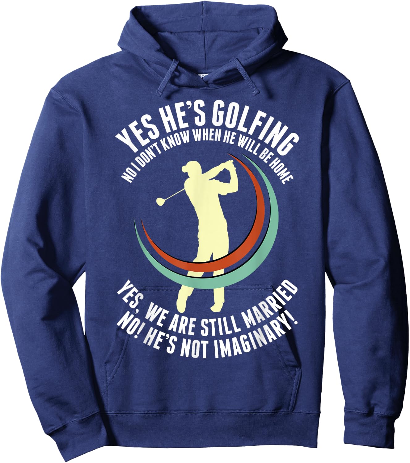 Golfer Golf Lover Husband | Funny Golf Wife Golf Widow Hoodie - Hoodie | Navy