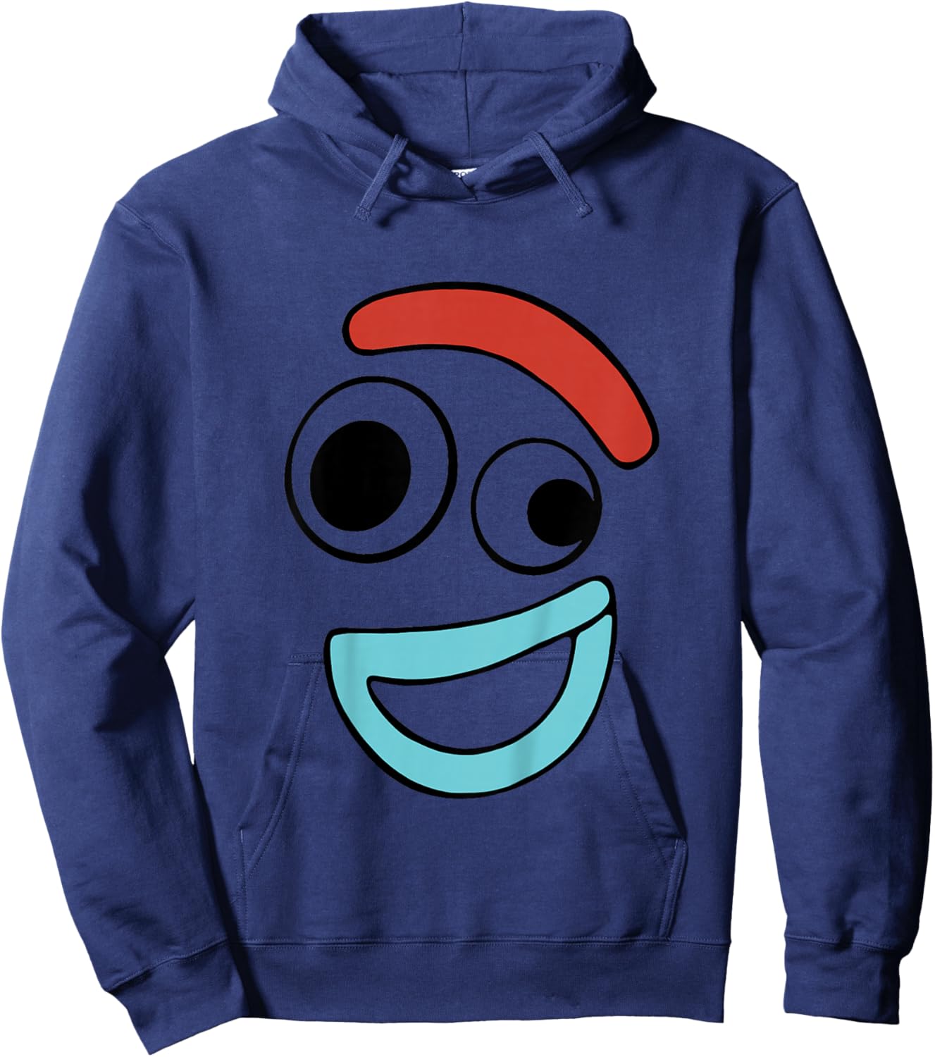 Kids Disney Pixar Toy Story 4 Forky Big Face Smile Toddler Hoodie - Hoodie | Navy
