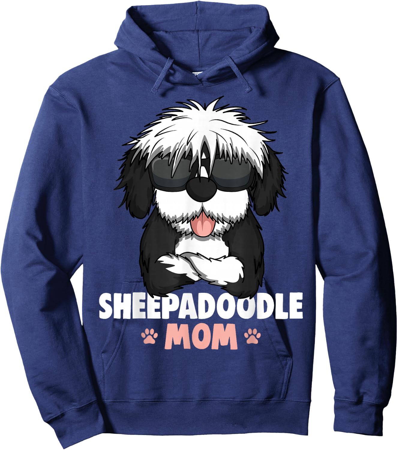 Sheepadoodle Mom Dog Hoodie - Hoodie | Navy