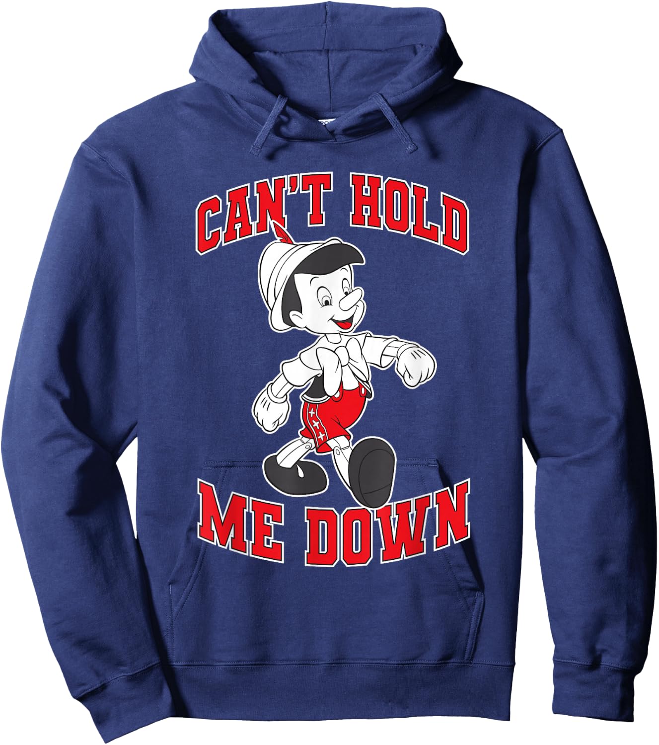 Disney Pinocchio Can't Hold Me Down Vintage Portrait Hoodie - Hoodie | Navy