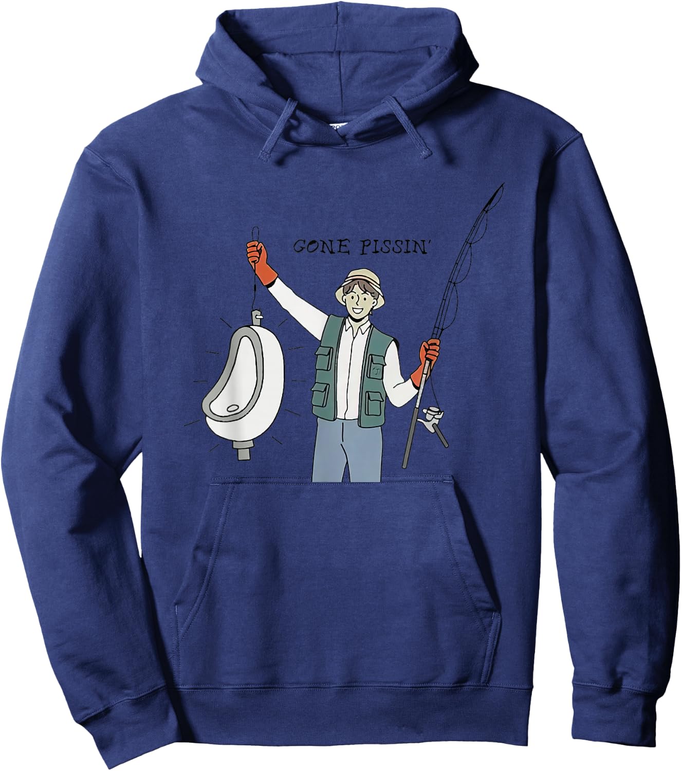 Gone Pissin Funny Women Hoodie - Hoodie | Navy
