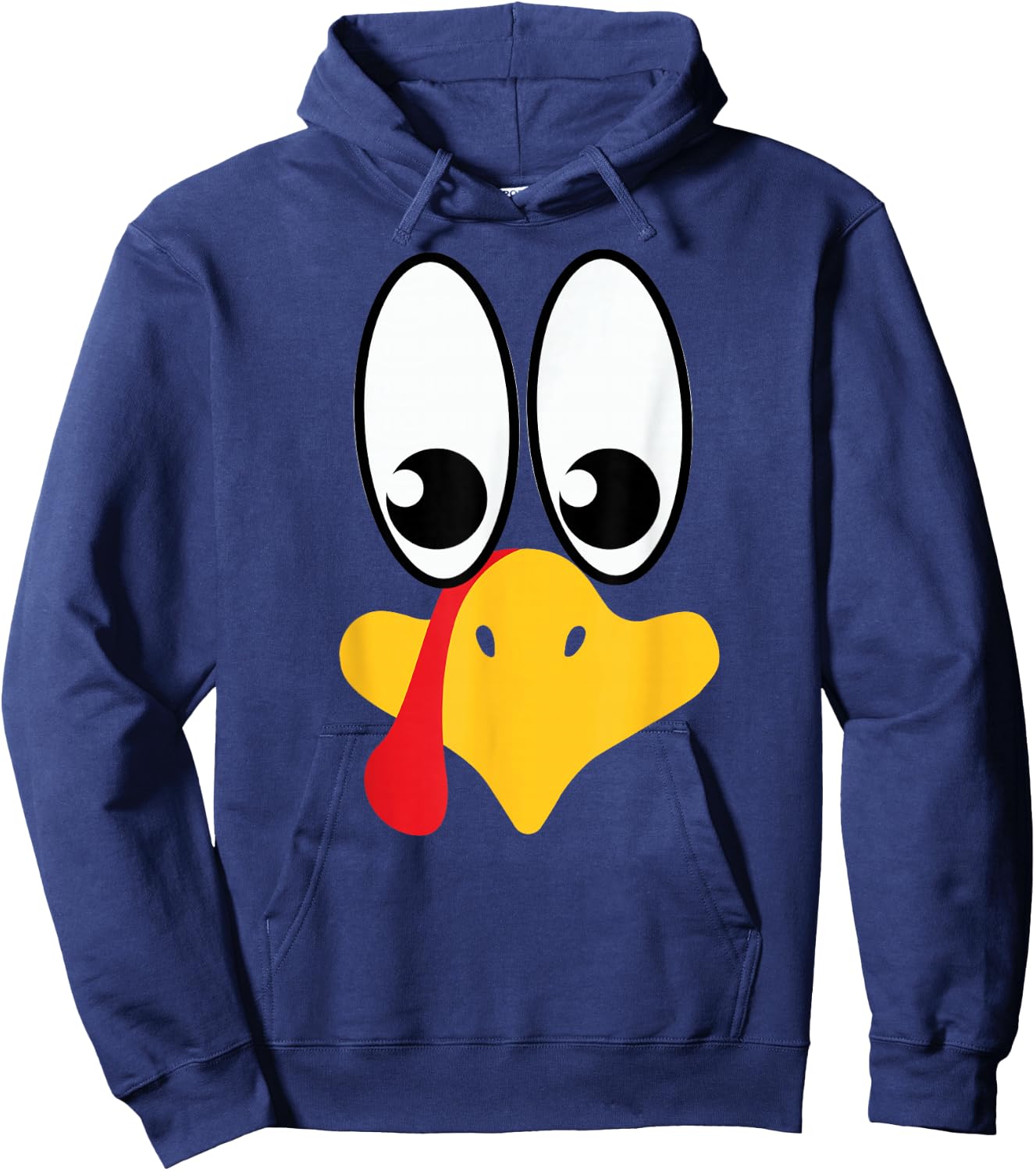 Silly Turkey Face Thanksgiving Shirt, Funny Thanksgiving Hoodie - Hoodie | Navy