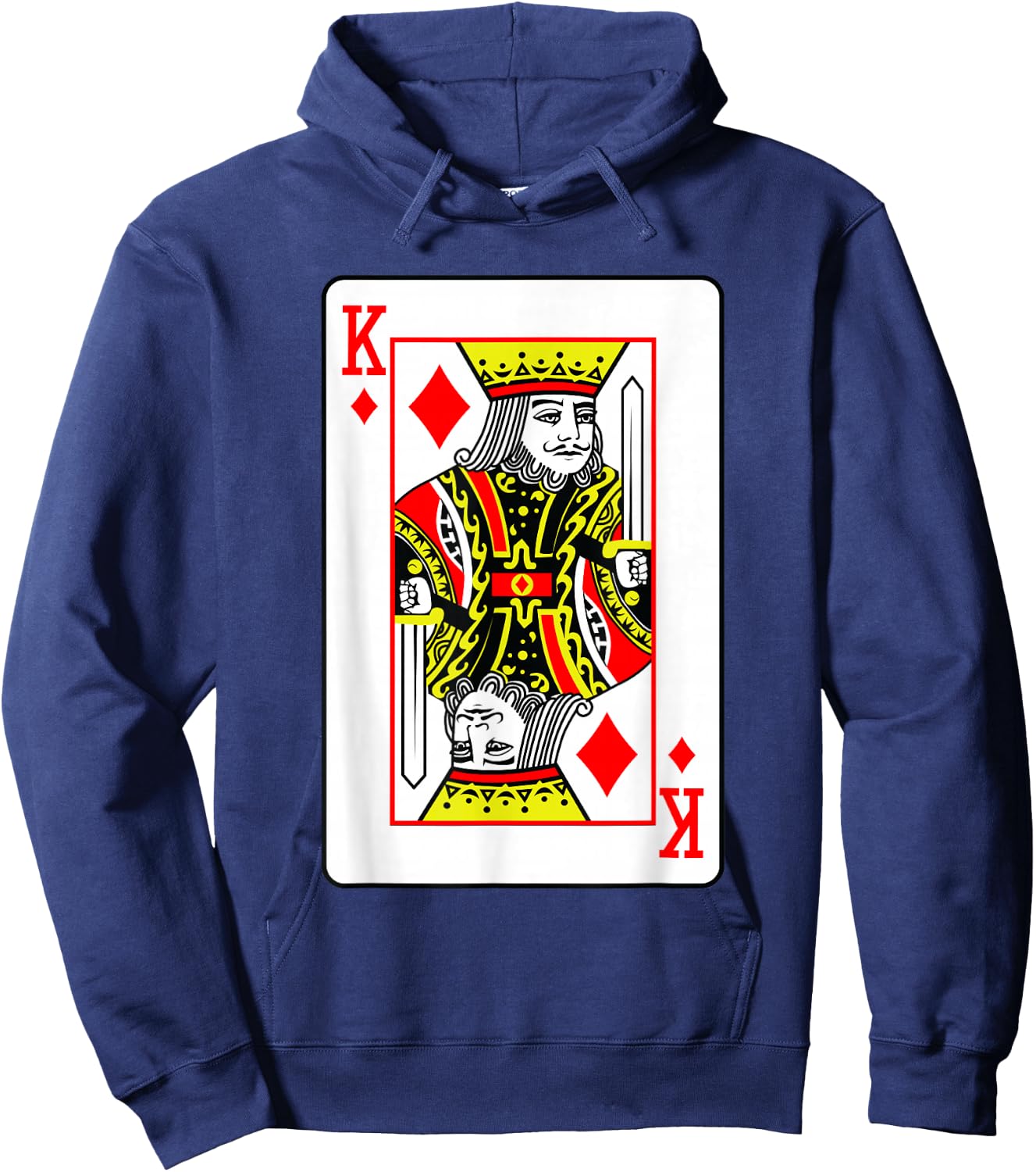 King Of Diamonds Poker Card Games Playing Cards Black Jack Hoodie - Hoodie | Navy