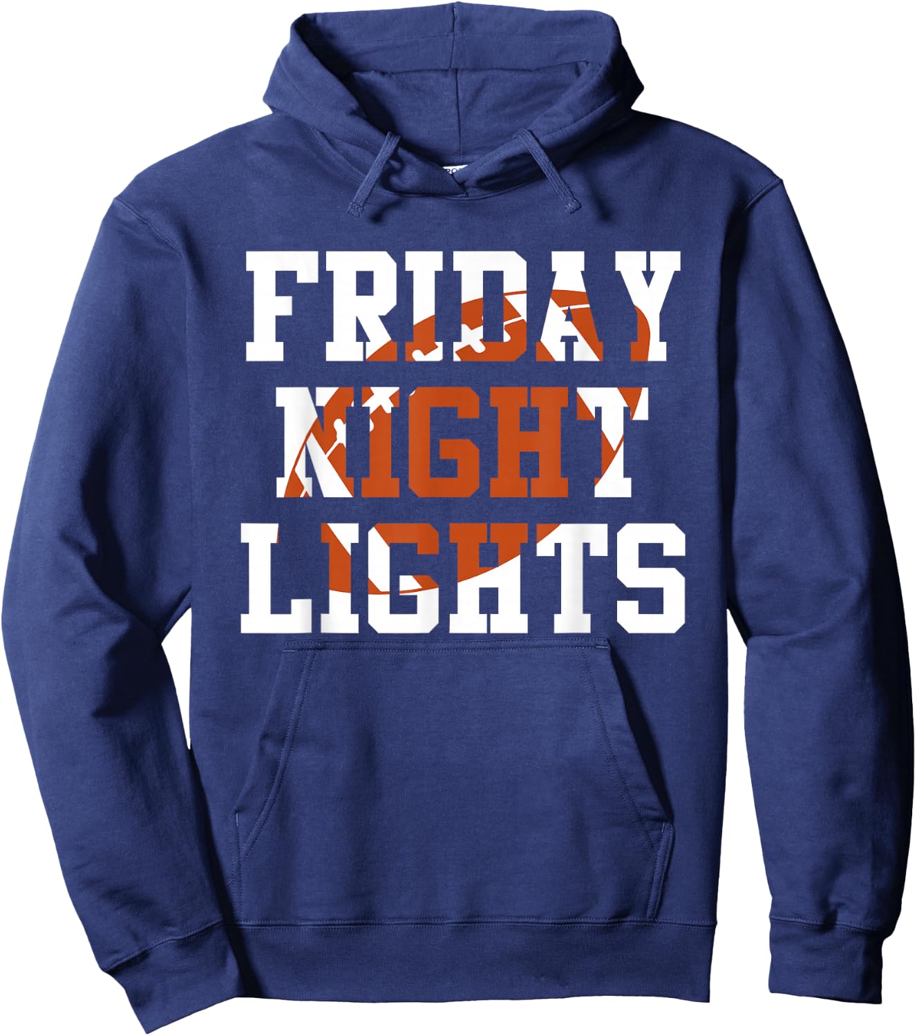 Vintage Retro Friday Night Lights Football Player Fans Hoodie - Hoodie | Navy