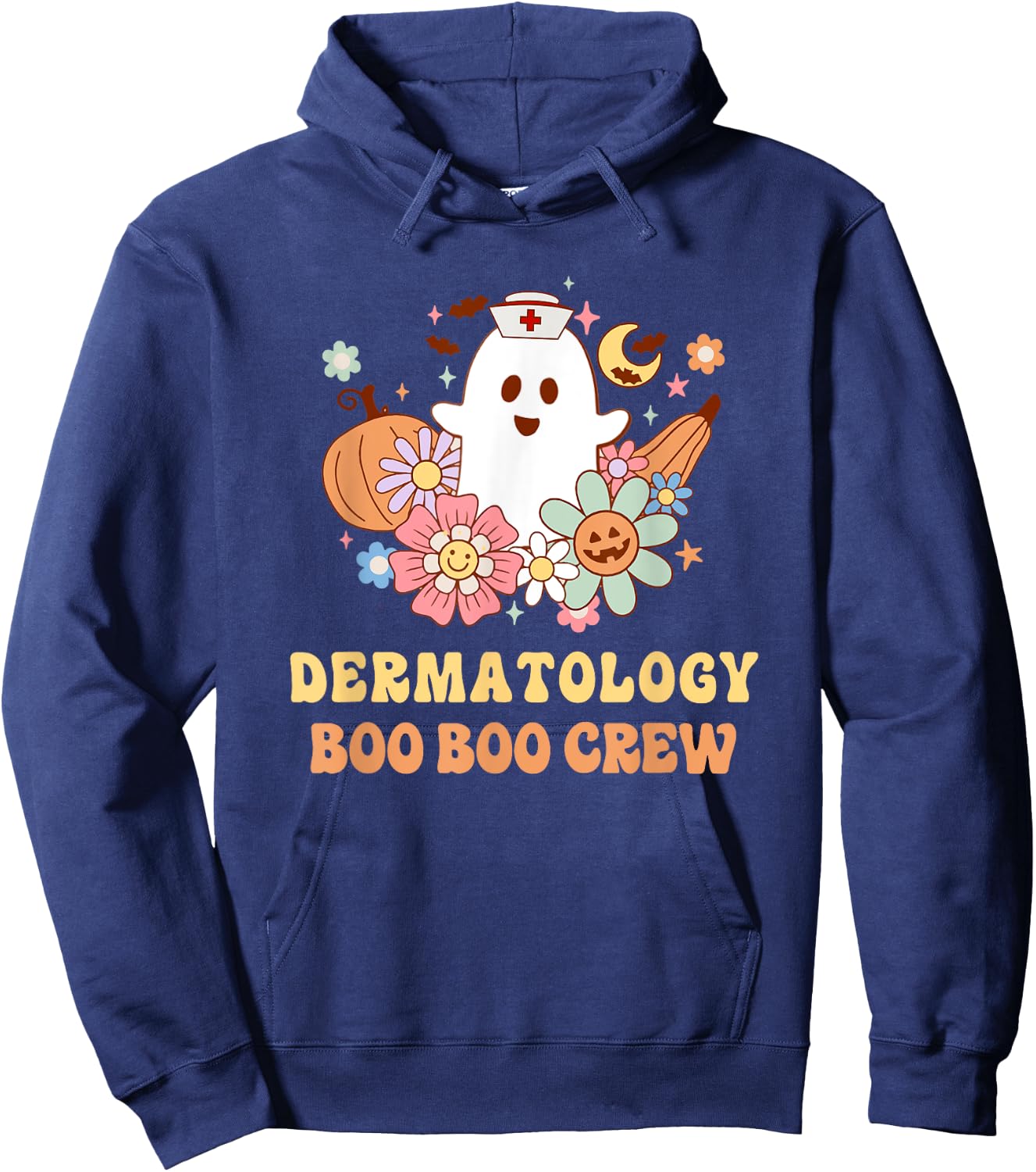 Dermatology Boo Boo Crew Nurse Halloween Hoodie - Hoodie | Navy