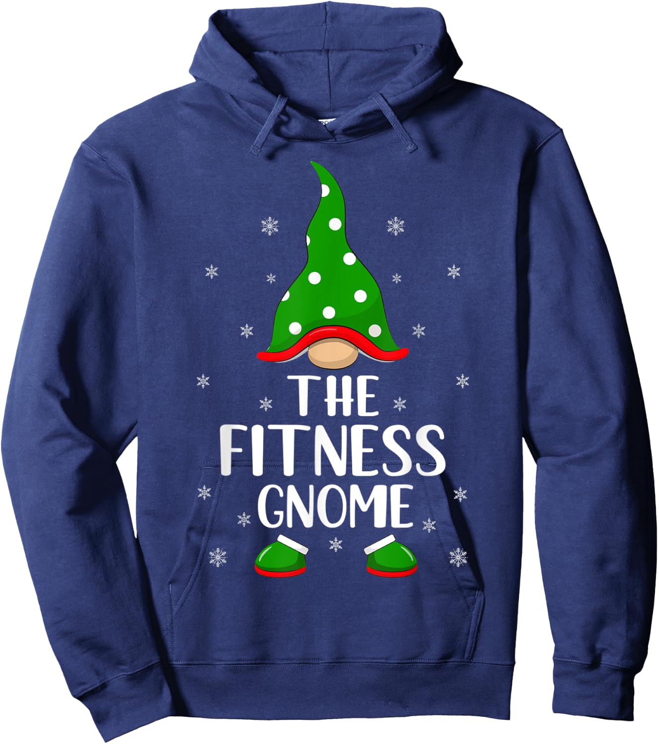 Matching Family Group The Fitness Gnome Christmas Hoodie - Hoodie | Navy
