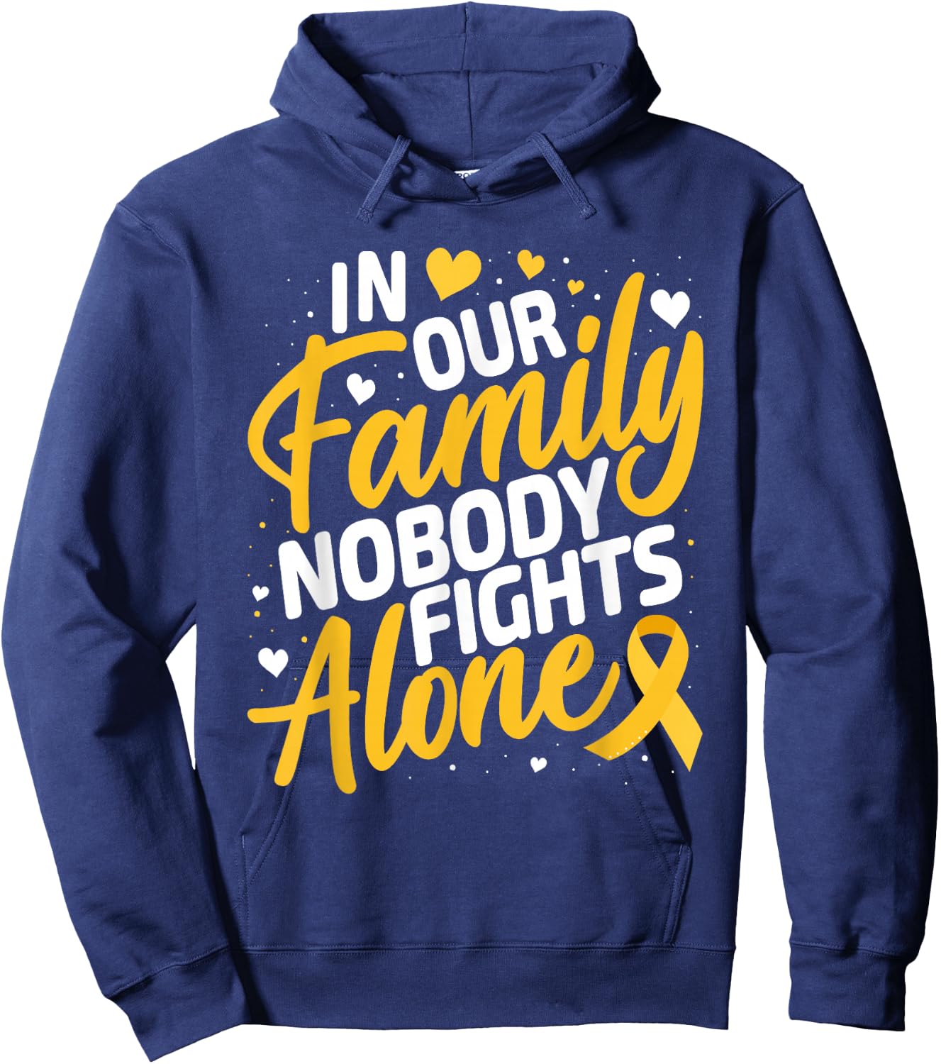 Childhood Cancer Support Family Childhood Cancer Awareness Hoodie - Hoodie | Navy