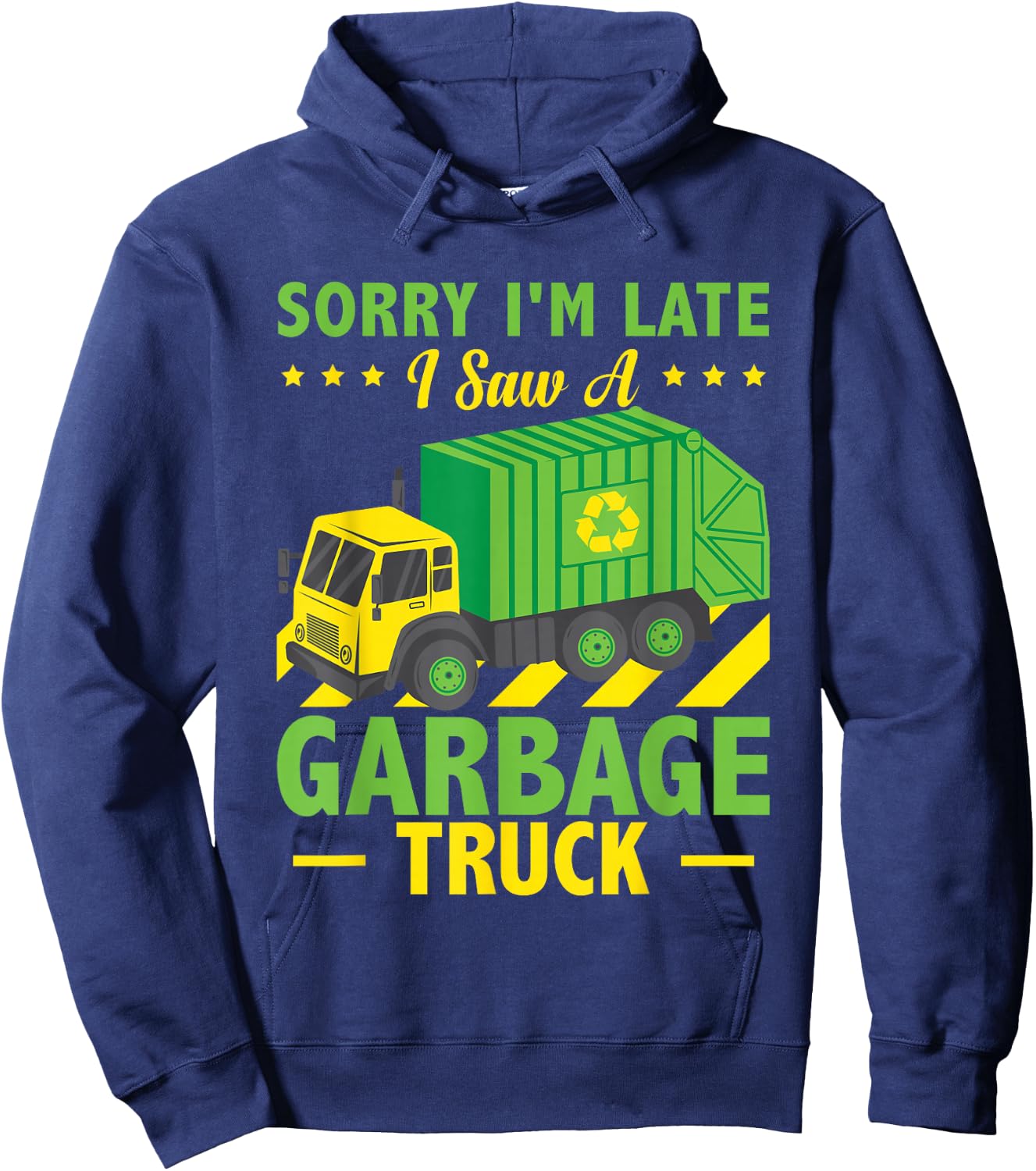 Trash Trucks Recycle Garbage Truck Hoodie - Hoodie | Navy