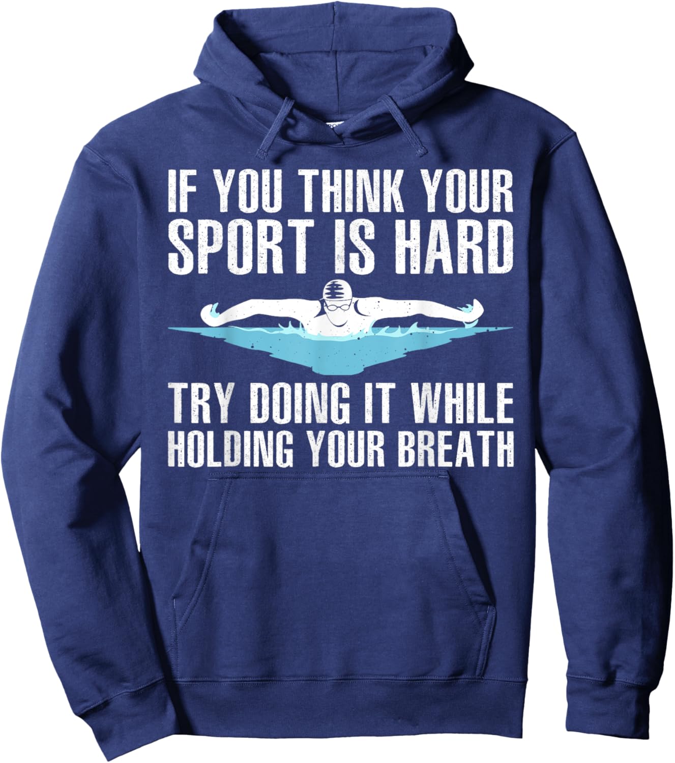 Funny Swimming Art Women Swimmer Swim Coach Training Hoodie - Hoodie | Navy