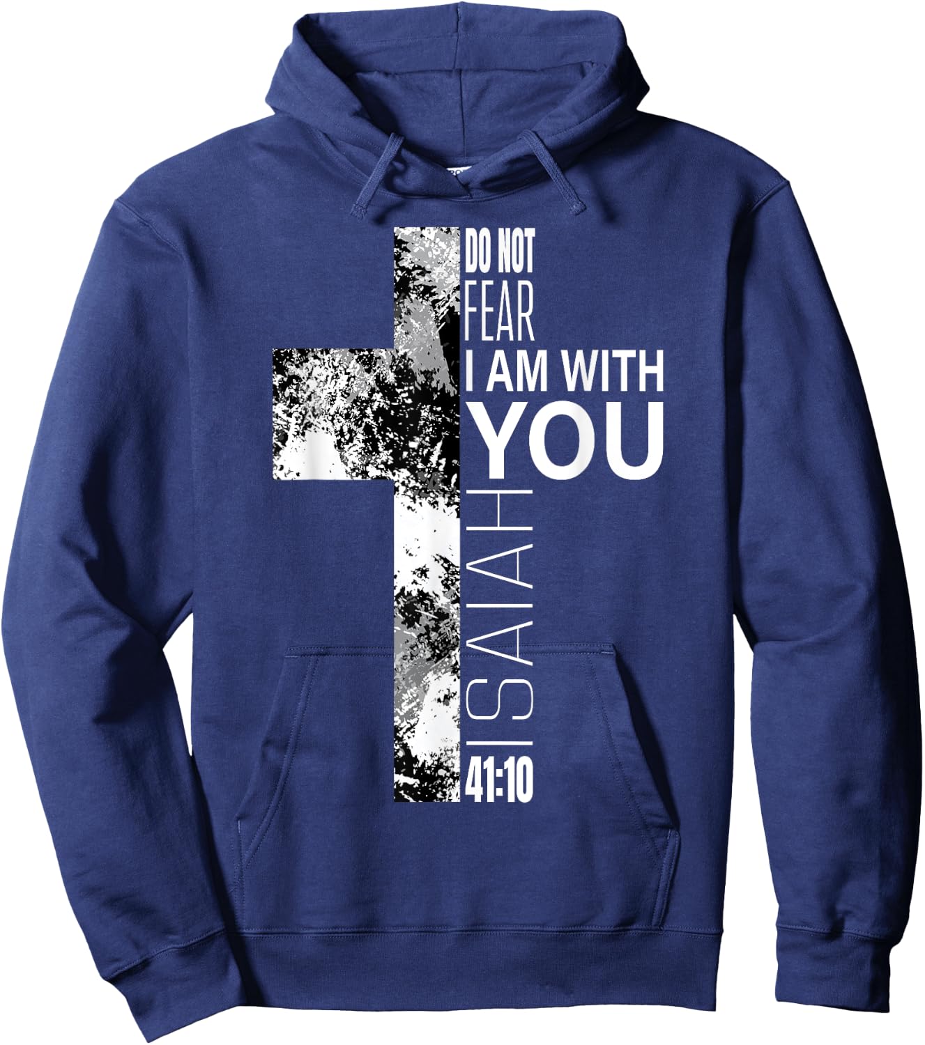 Cool Do Not Fear Christian Bible Verse Easter Cross Men Boys Hoodie - Hoodie | Navy