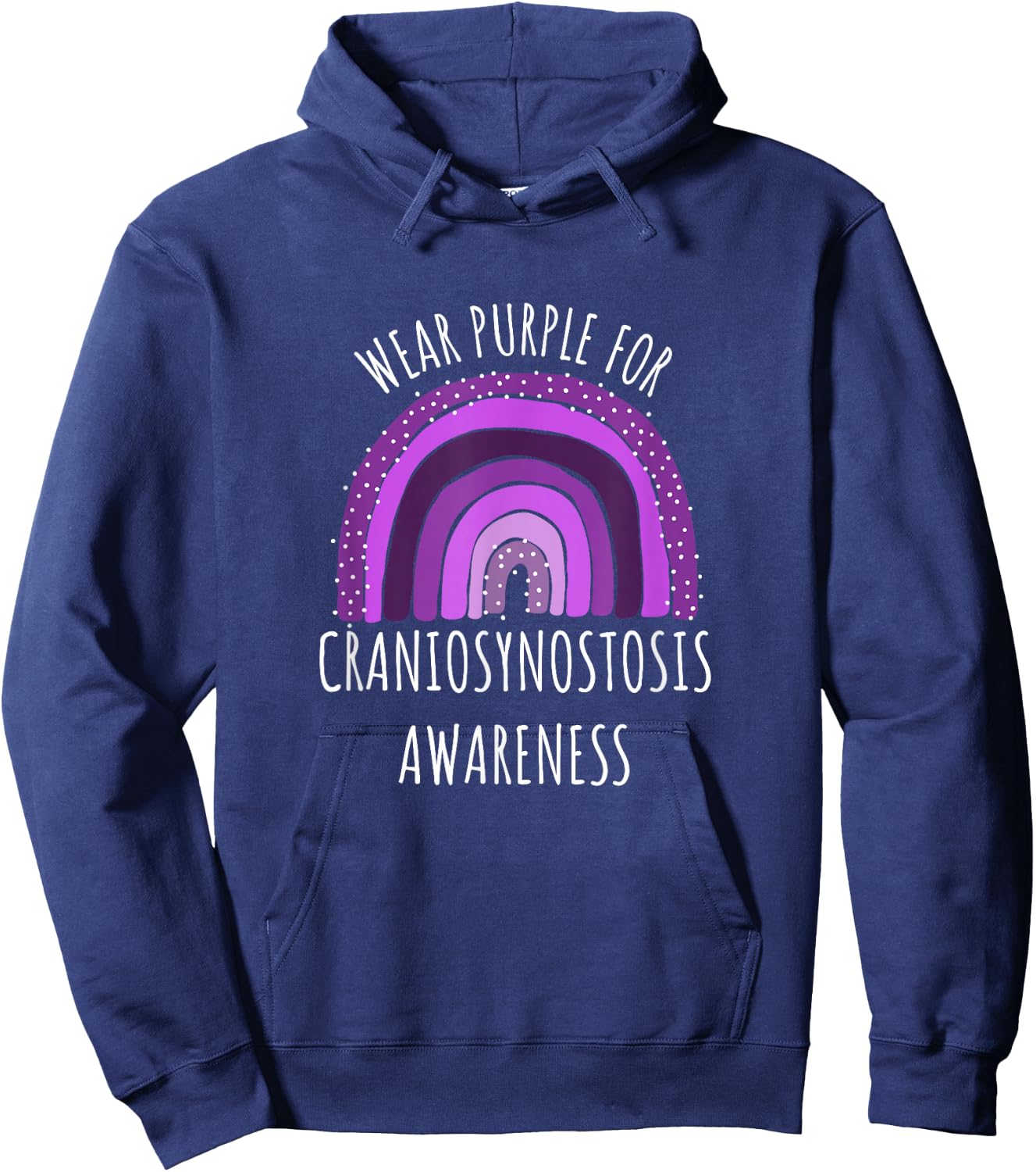 Wear Purple For Craniosynostosis Awareness Month Hoodie - Hoodie | Navy