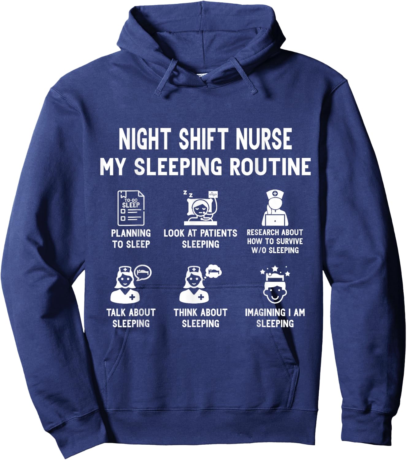 Night Shift Nurse Hoodie - Hoodie | Navy
