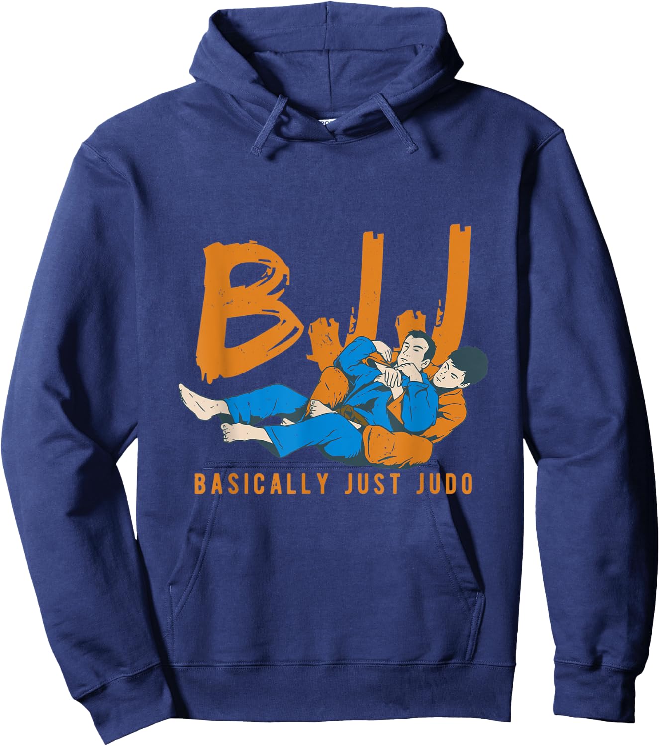 BJJ Brazilian Jiu Jitsu Art Jujitsu Basically Judo Hoodie - Hoodie | Navy