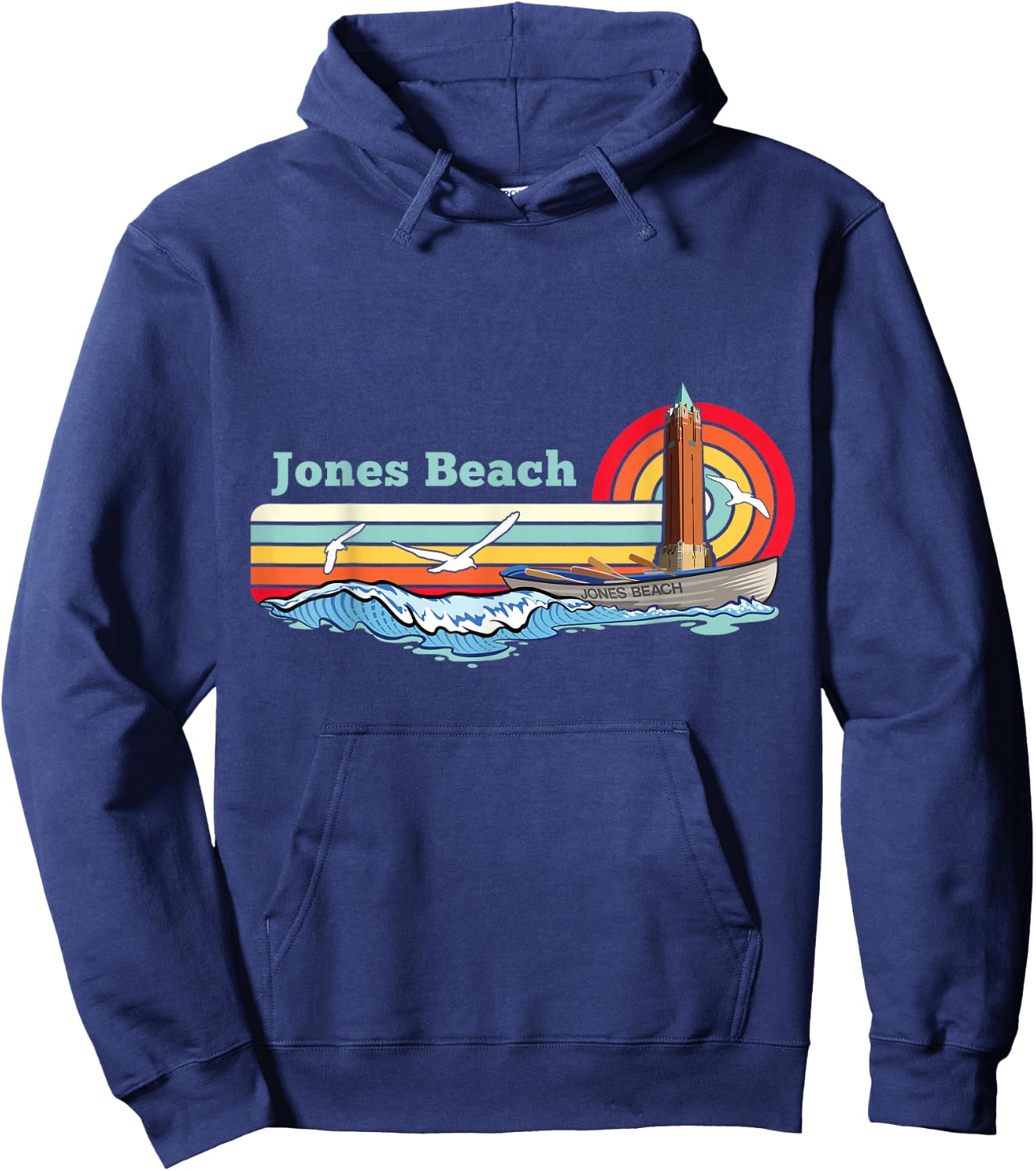 Awesome Jones Beach Long Island New York Hoodie - Hoodie | Navy