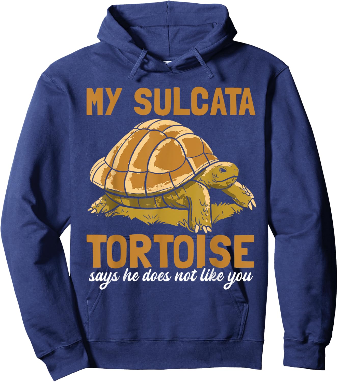 Sulcata Tortoise Funny Turtle African Wild animal Souvenir Hoodie - Hoodie | Navy