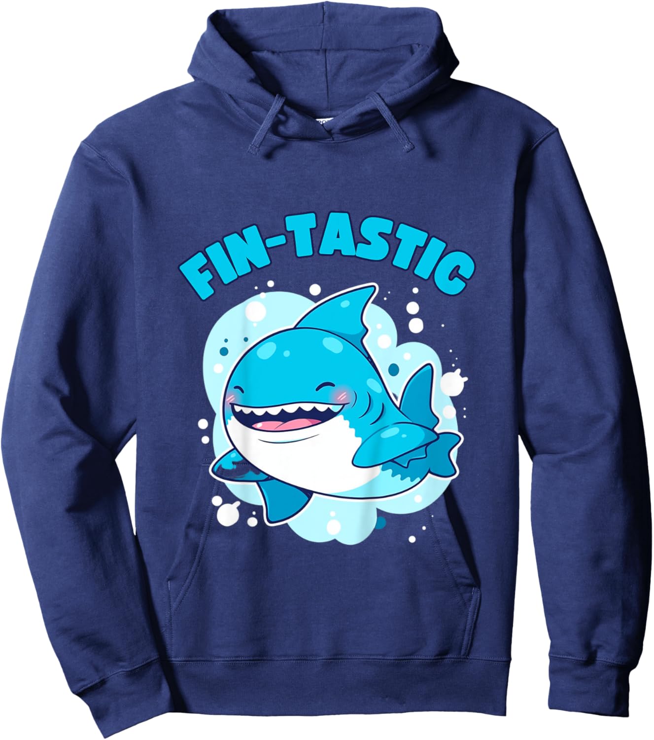 Fin-Tastic Cute Shark Funny Toddler Ocean Theme Sea Hoodie - Hoodie | Navy