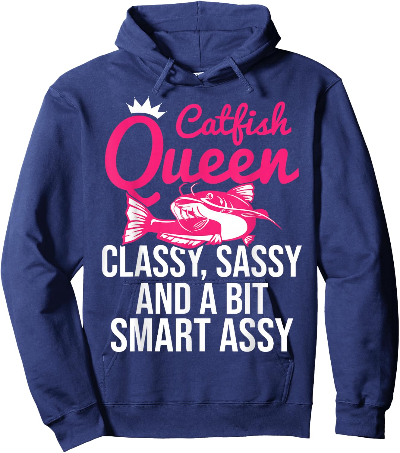 Catfish Queen Funny Catfishing Hoodie - Hoodie | Navy
