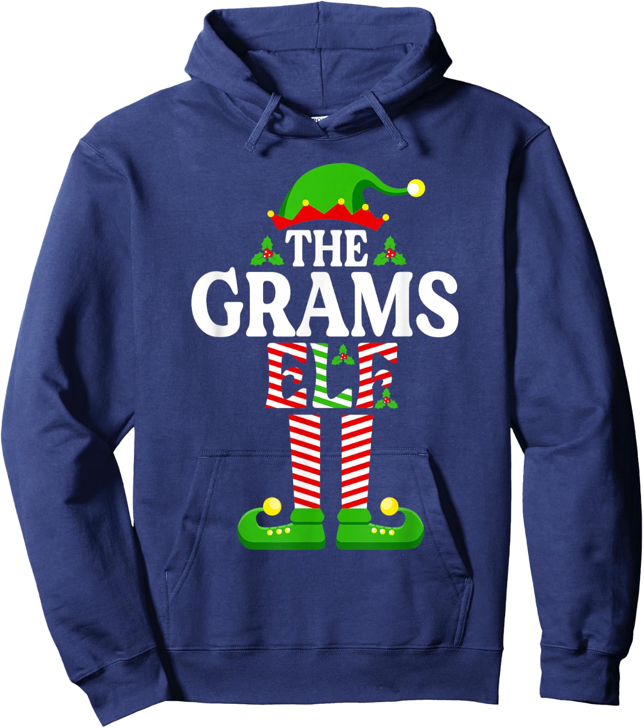 I'm The Grams Elf Shirt Funny Christmas Family Matching Hoodie - Hoodie | Navy