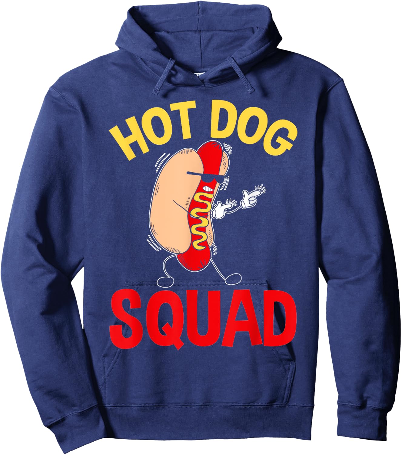 Funny Hot Dog Squad Hot Dog Men Women Girls Kids Hoodie - Hoodie | Navy