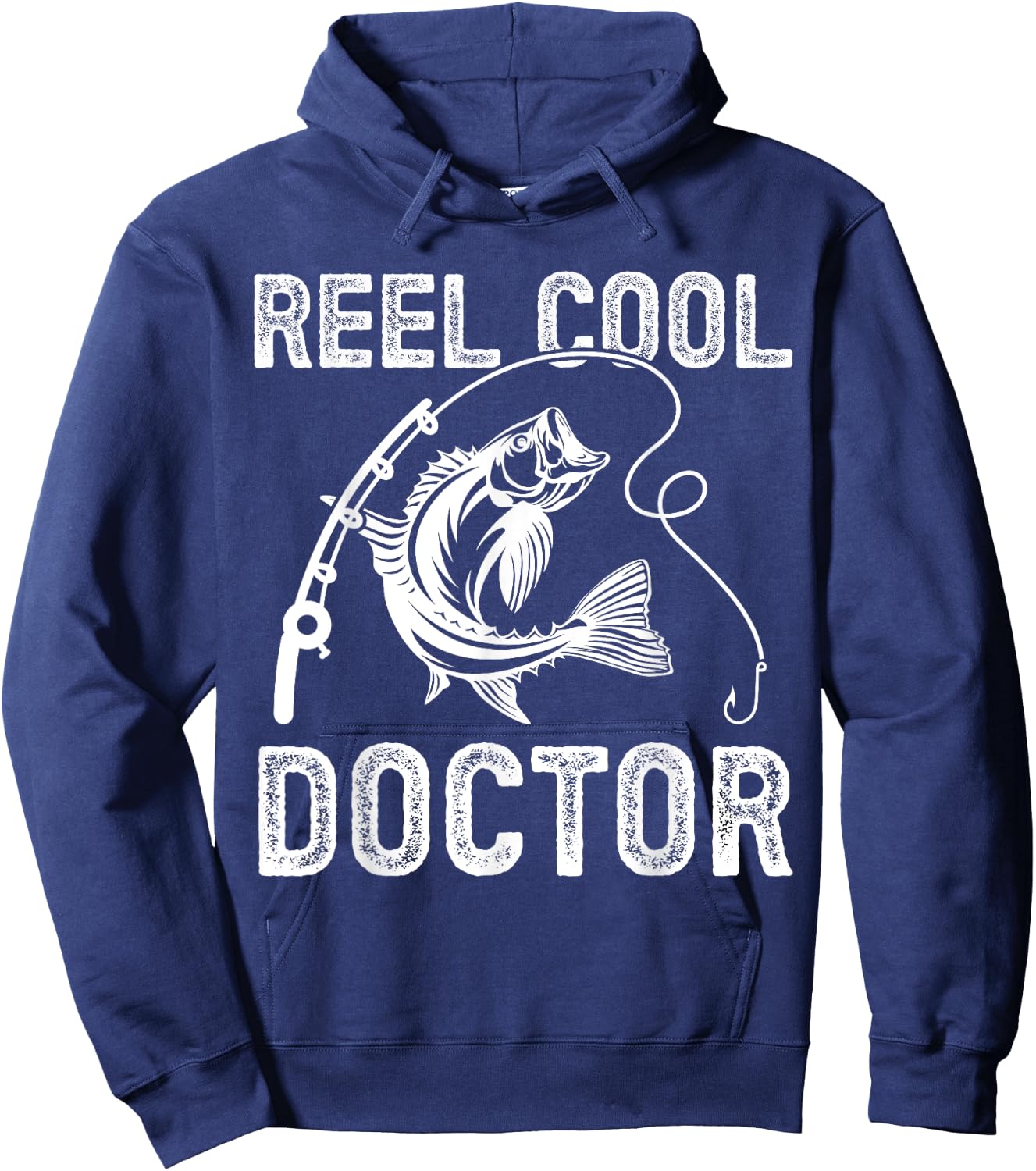 Reel Cool Doctor Fishing for Fisherman Father's Day Hoodie - Hoodie | Navy