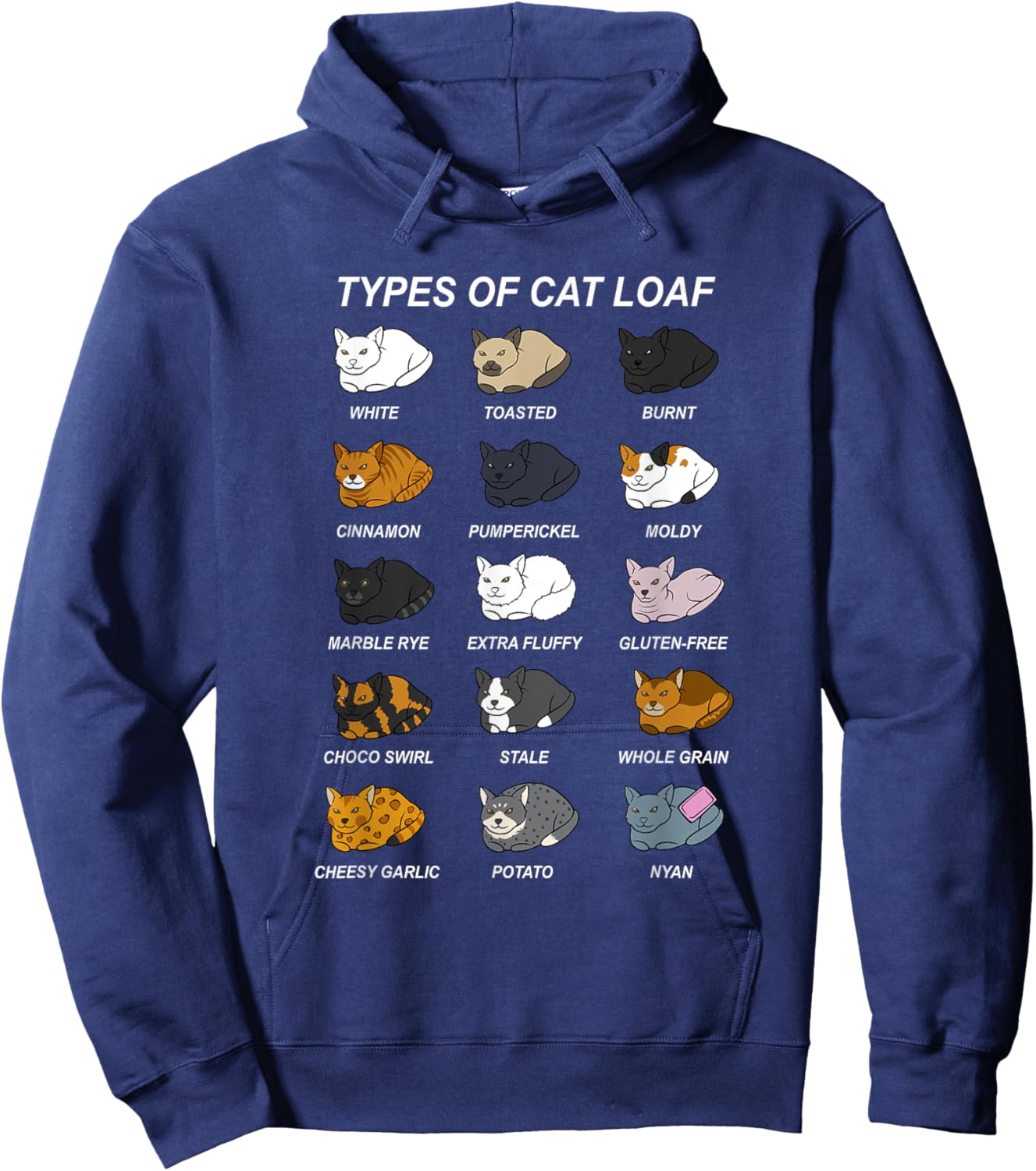 Cat Loaf Kitten Lover Funny Bread Baker Pastry Chef Hoodie - Hoodie | Navy