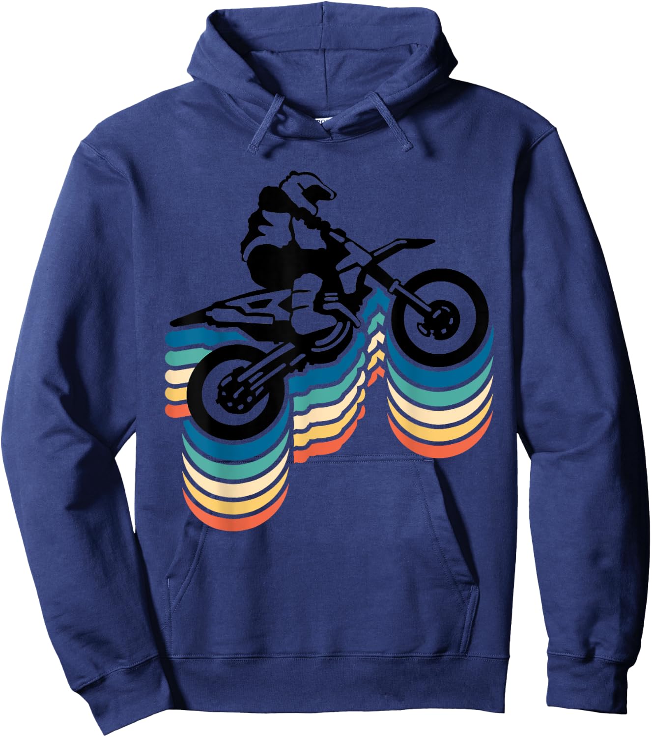 Retro Dirt Bike Rider Funny Enduro Biker Motorcycle Lovers Hoodie - Hoodie | Navy