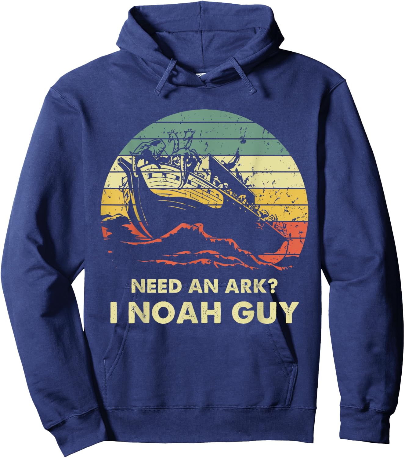 Need An Ark I Noah Guy Christian Jesus Retro Funny Hoodie - Hoodie | Navy