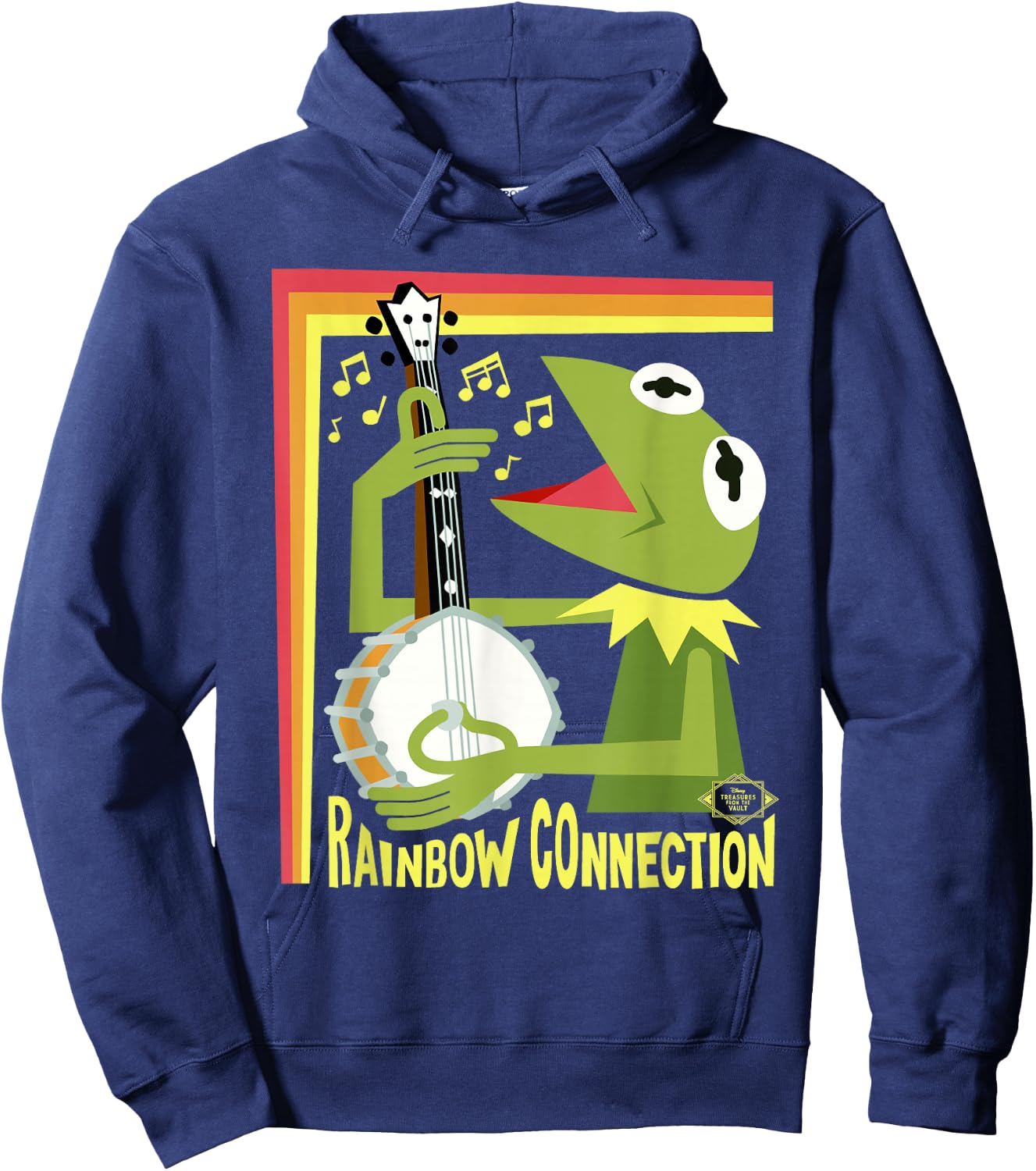 Disney The Muppet Movie Kermit Rainbow Connection Stylized Hoodie - Hoodie | Navy
