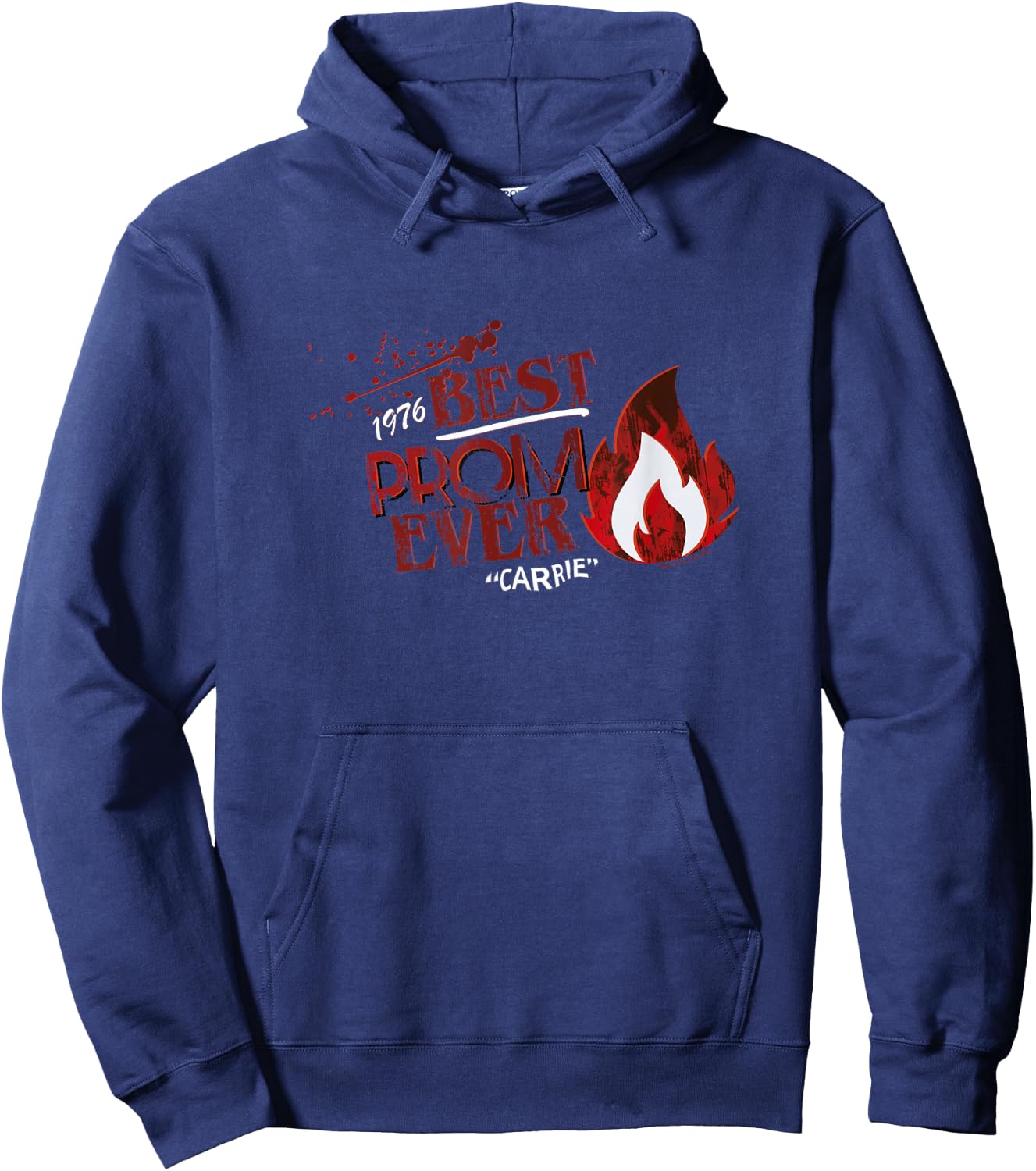 Carrie Halloween 1976 Best Prom Ever Distressed Bloody Logo Hoodie - Hoodie | Navy