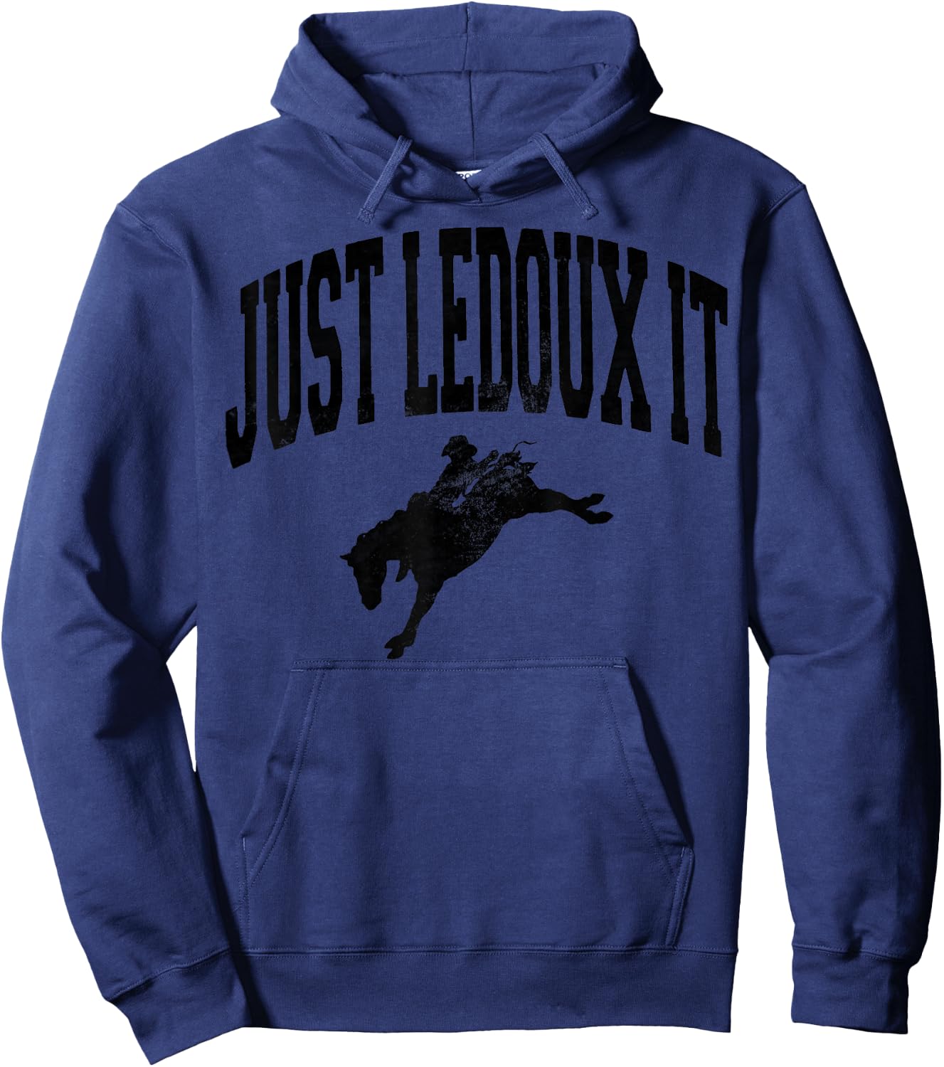 Retro Just Ledoux It Shirt Vintage Cowboy Whiskey Wine Lover Hoodie - Hoodie | Navy