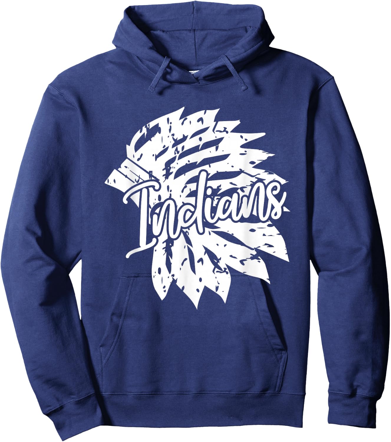Port Neches-Groves High School Heart Indians Football Hoodie - Hoodie | Navy
