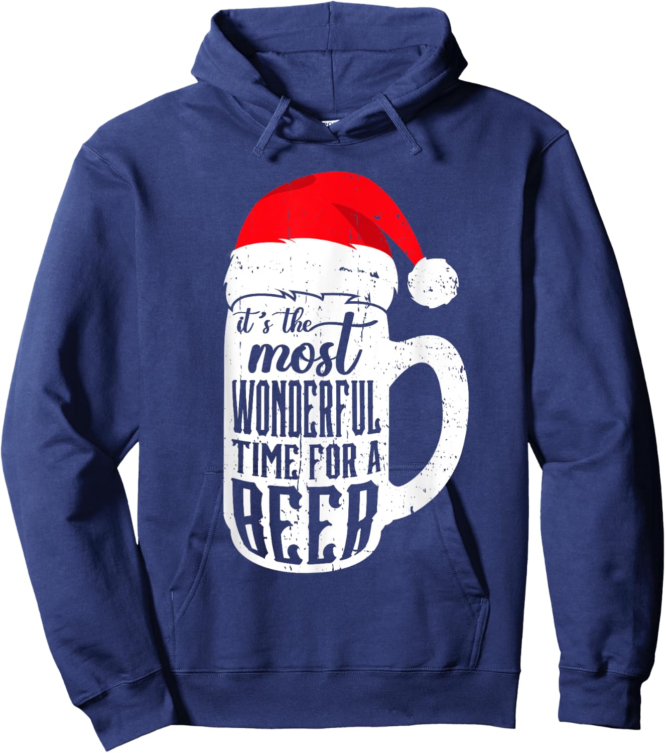 Most Wonderful Time For A Beer Christmas Drinking Costume Hoodie - Hoodie | Navy