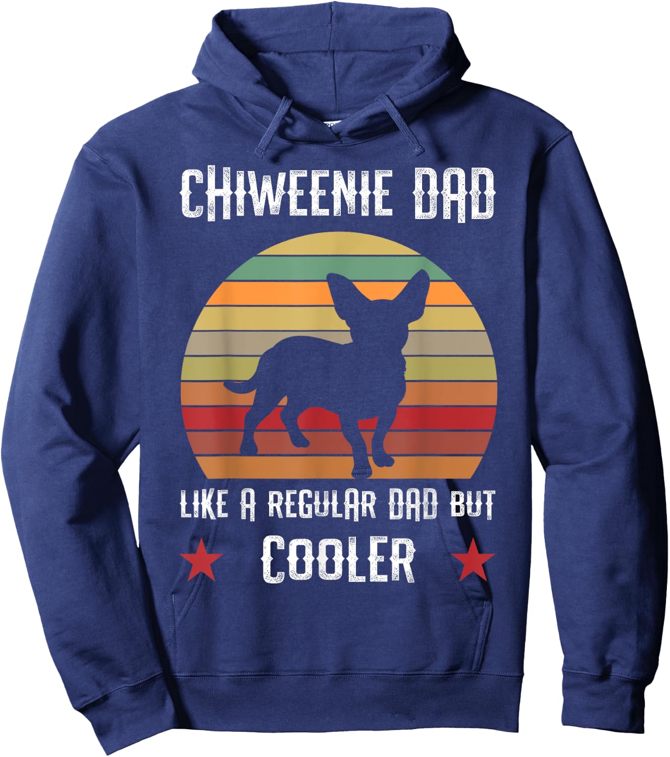 Chiweenie Hybrid Dog Dad Retro Vintage Trainer Father's Day Men Women Kids Hoodie - Hoodie | Navy