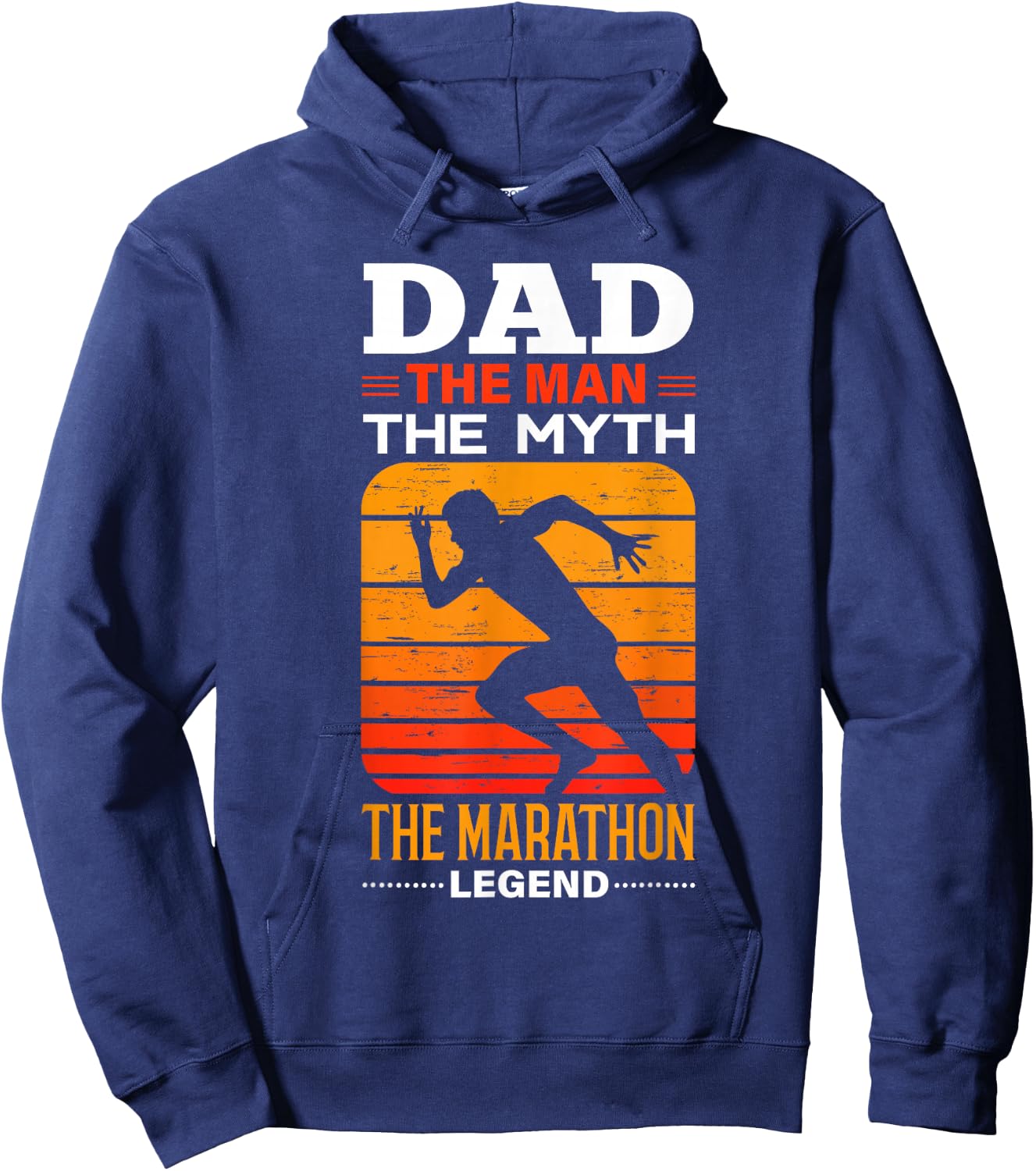 Marathon Dad Shirt Best Marathoner Father Running Dad Hoodie - Hoodie | Navy