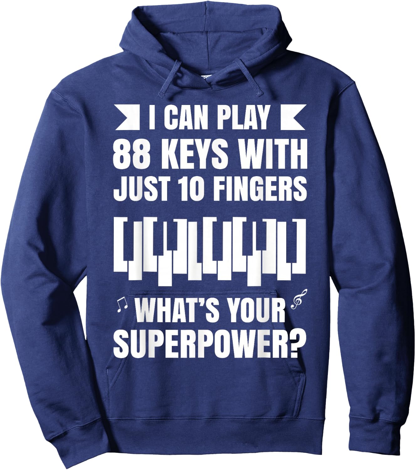 Piano Jazz Music Keyboard Composer Piano Player Hoodie - Hoodie | Navy